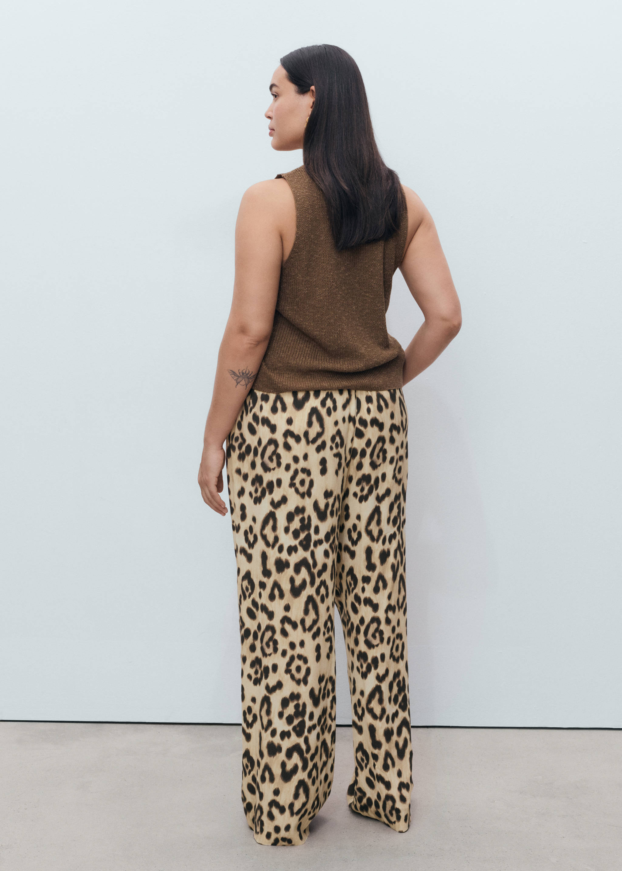 Leopard straight trousers - Details of the article 4