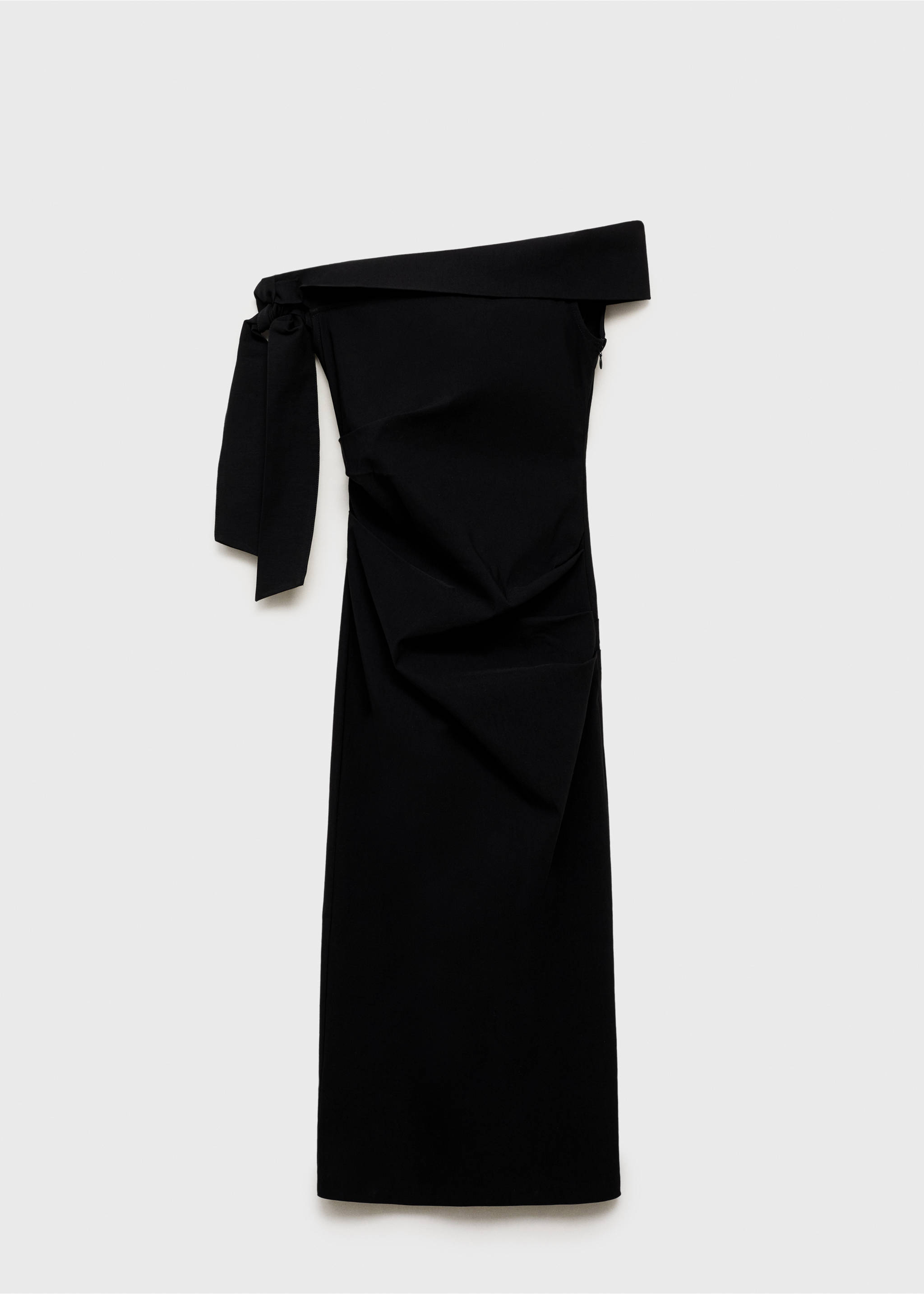 Trägerloses Kleid mit Schleifen-Detail - Artikel ohne Model, Schwarz. Ref: 17073329-00.