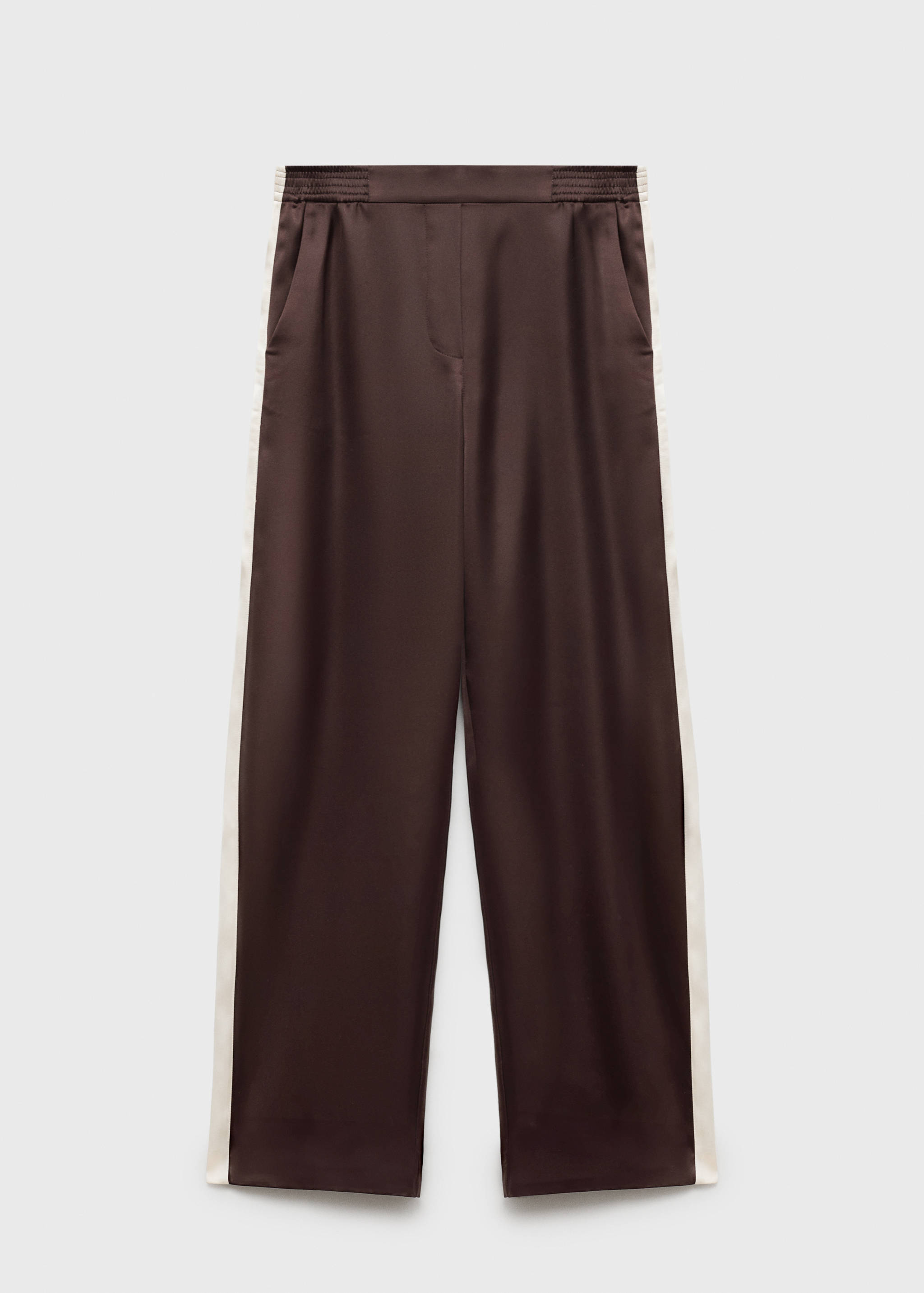 Satin trousers with contrasting stripe - Article without model