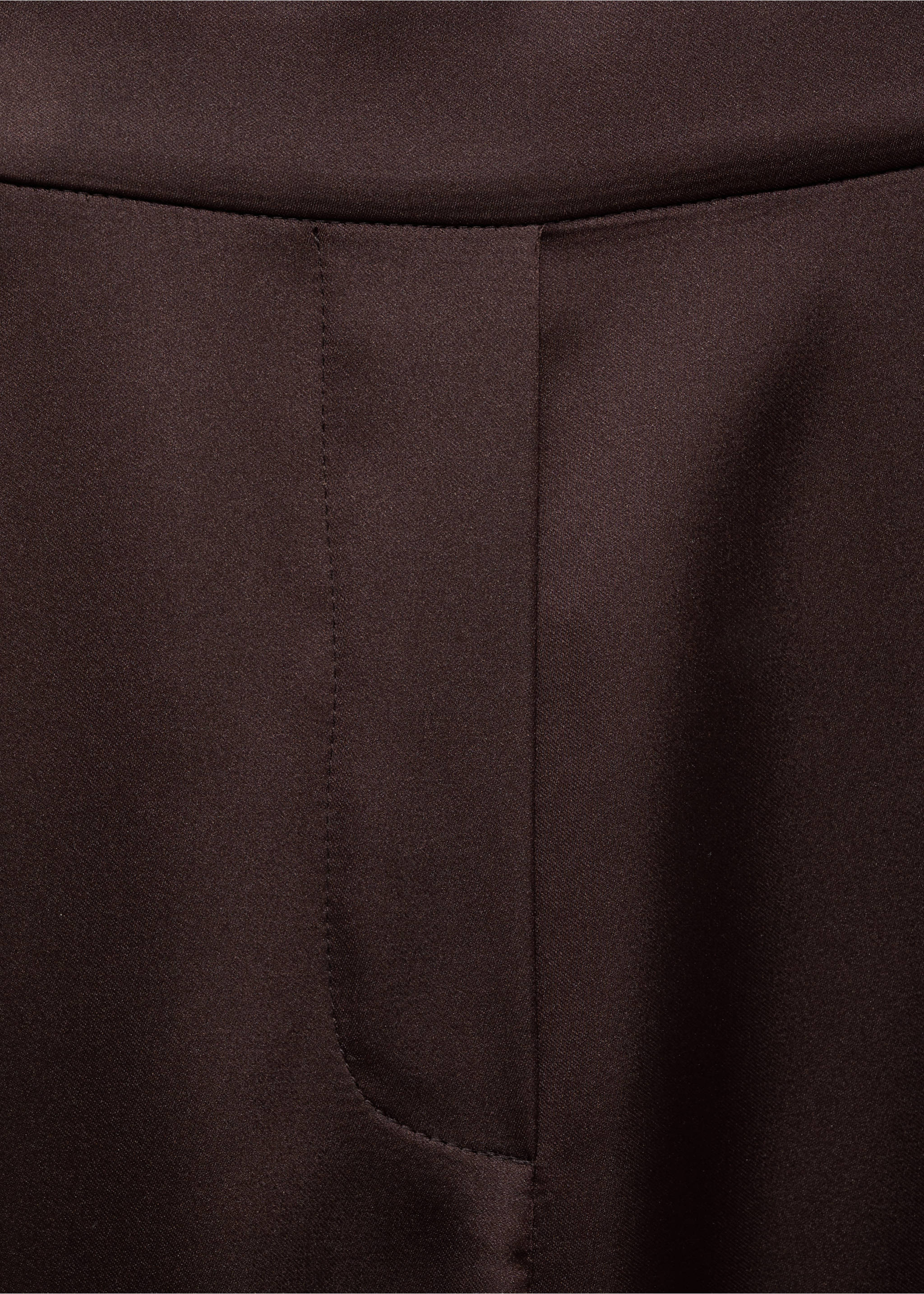 Satin trousers with contrasting stripe - Details of the article 8, Plum. Ref: 17073330-00.