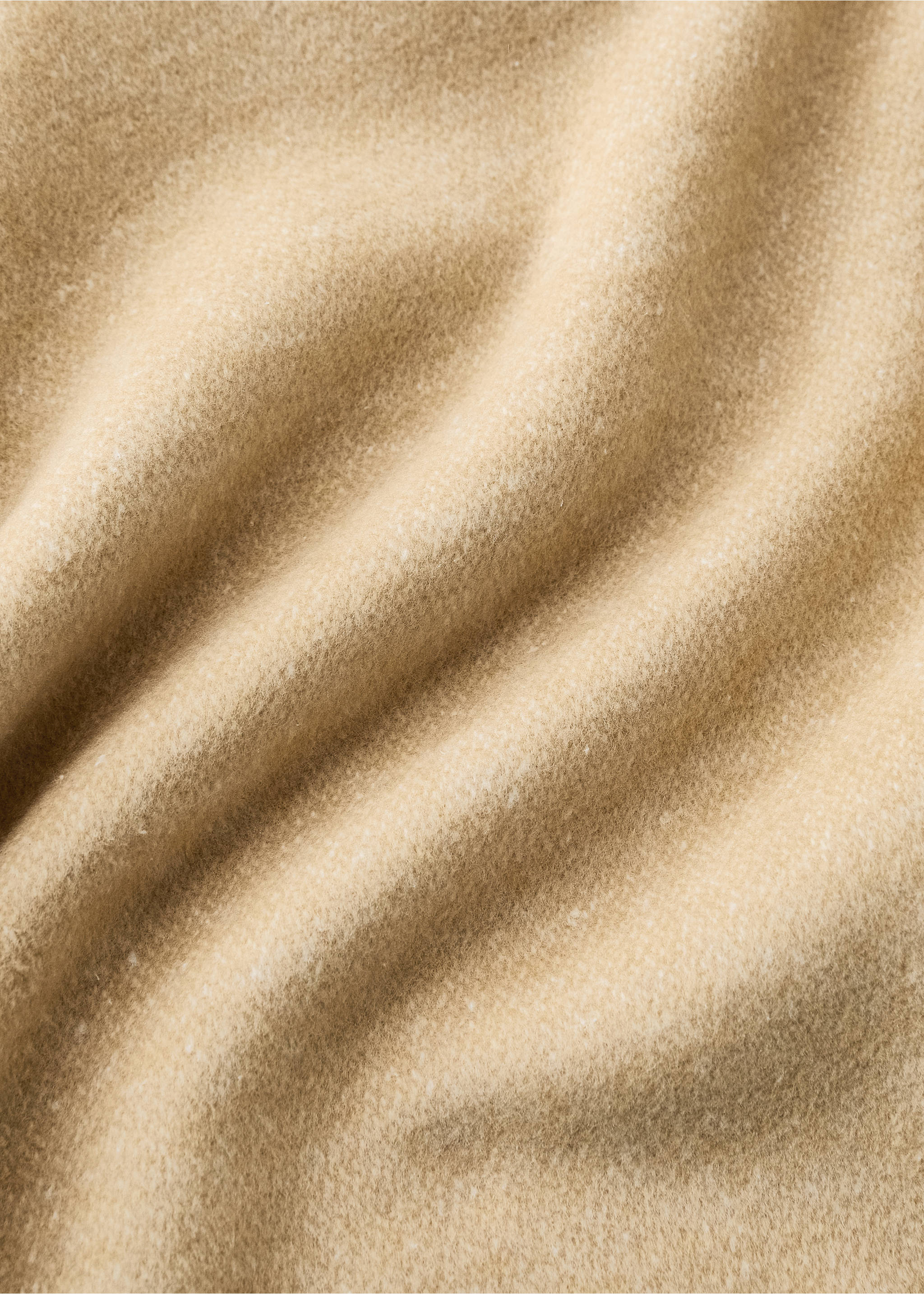 Double-sided cotton blanket with fringes - Details of the article 1, Yellow. Ref: 17073335-00.