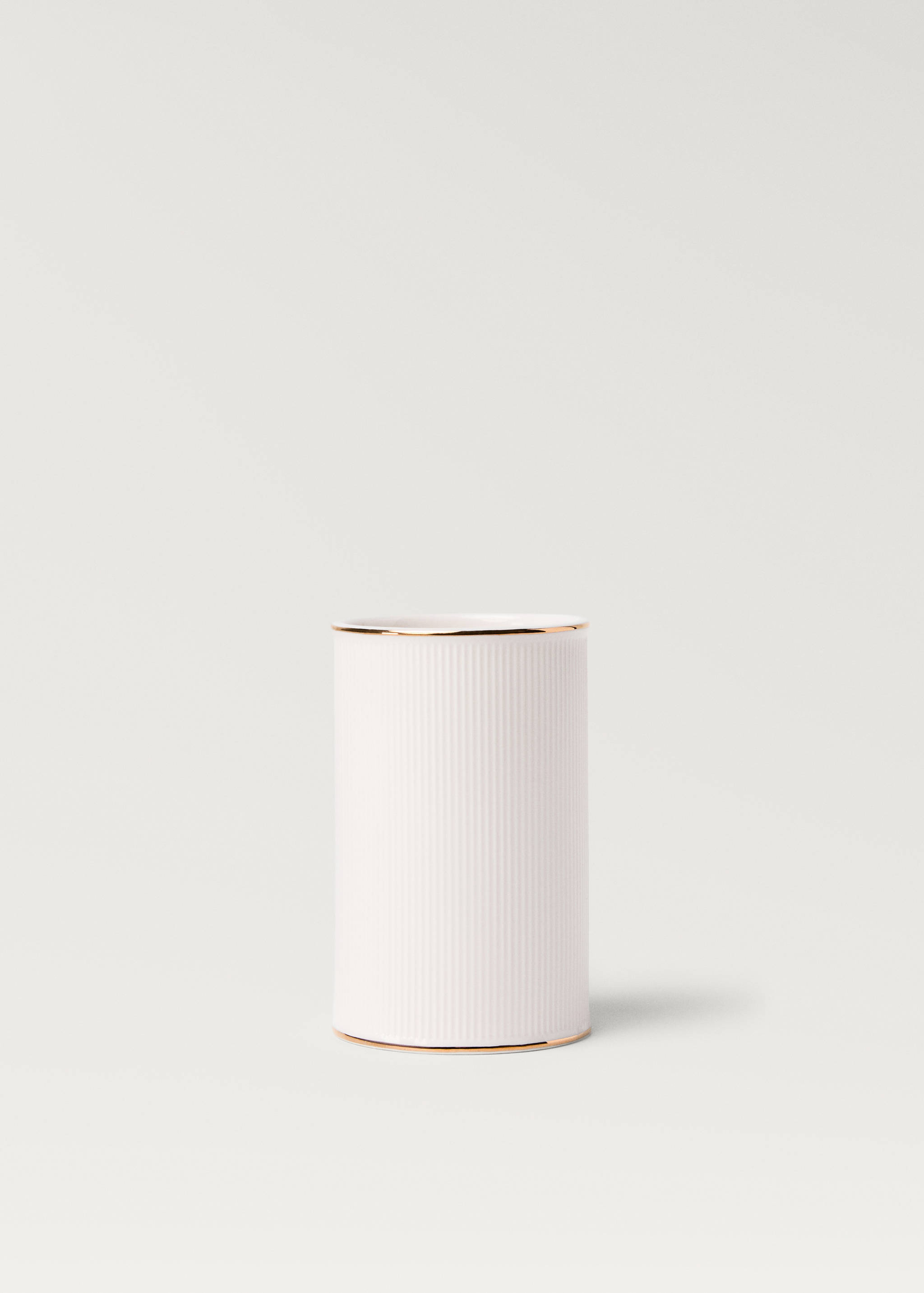 Stoneware bathroom glass with stripe detail - Article without model