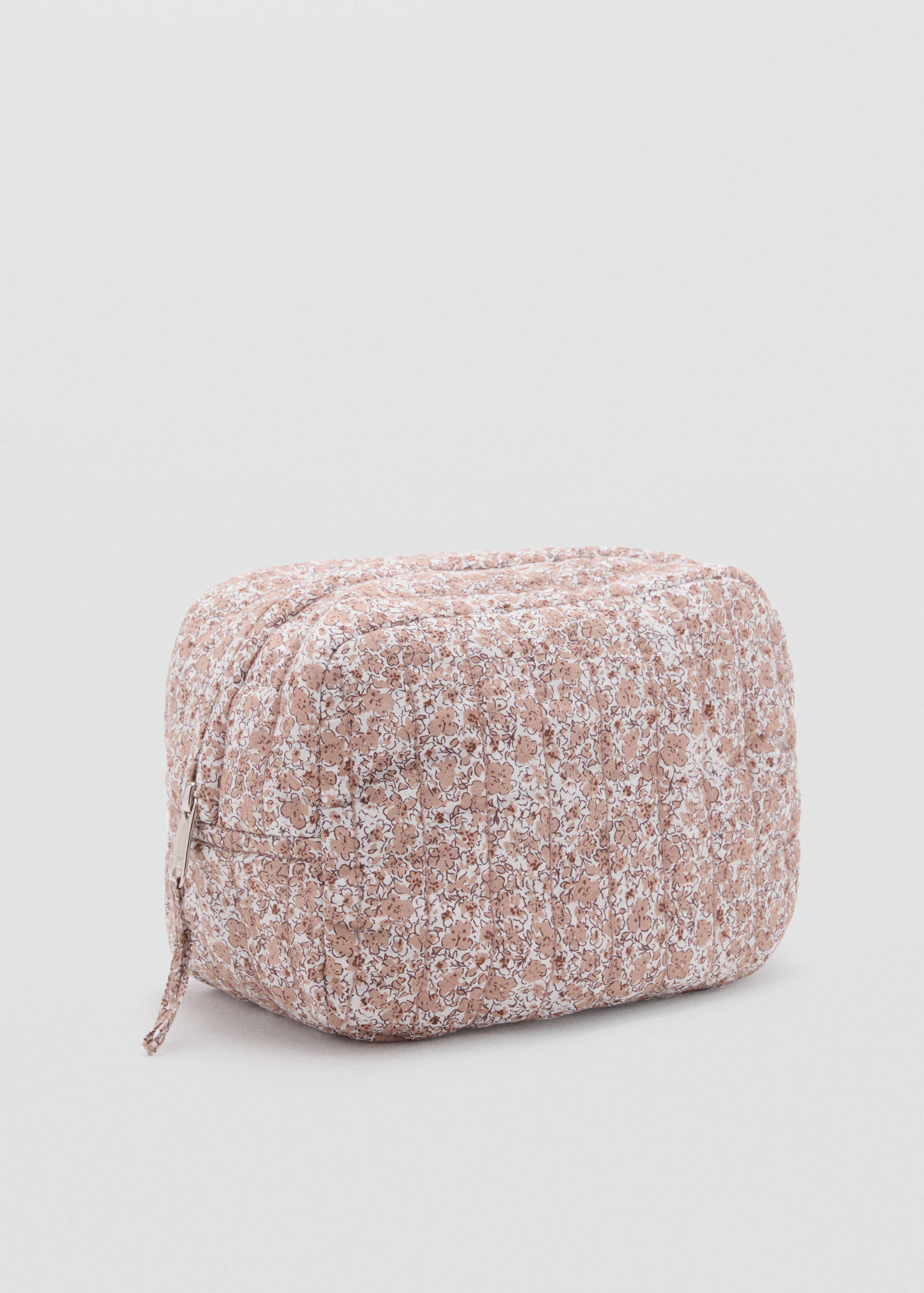 Kosmetiktasche mit Blumenmuster - Mittlere Ansicht