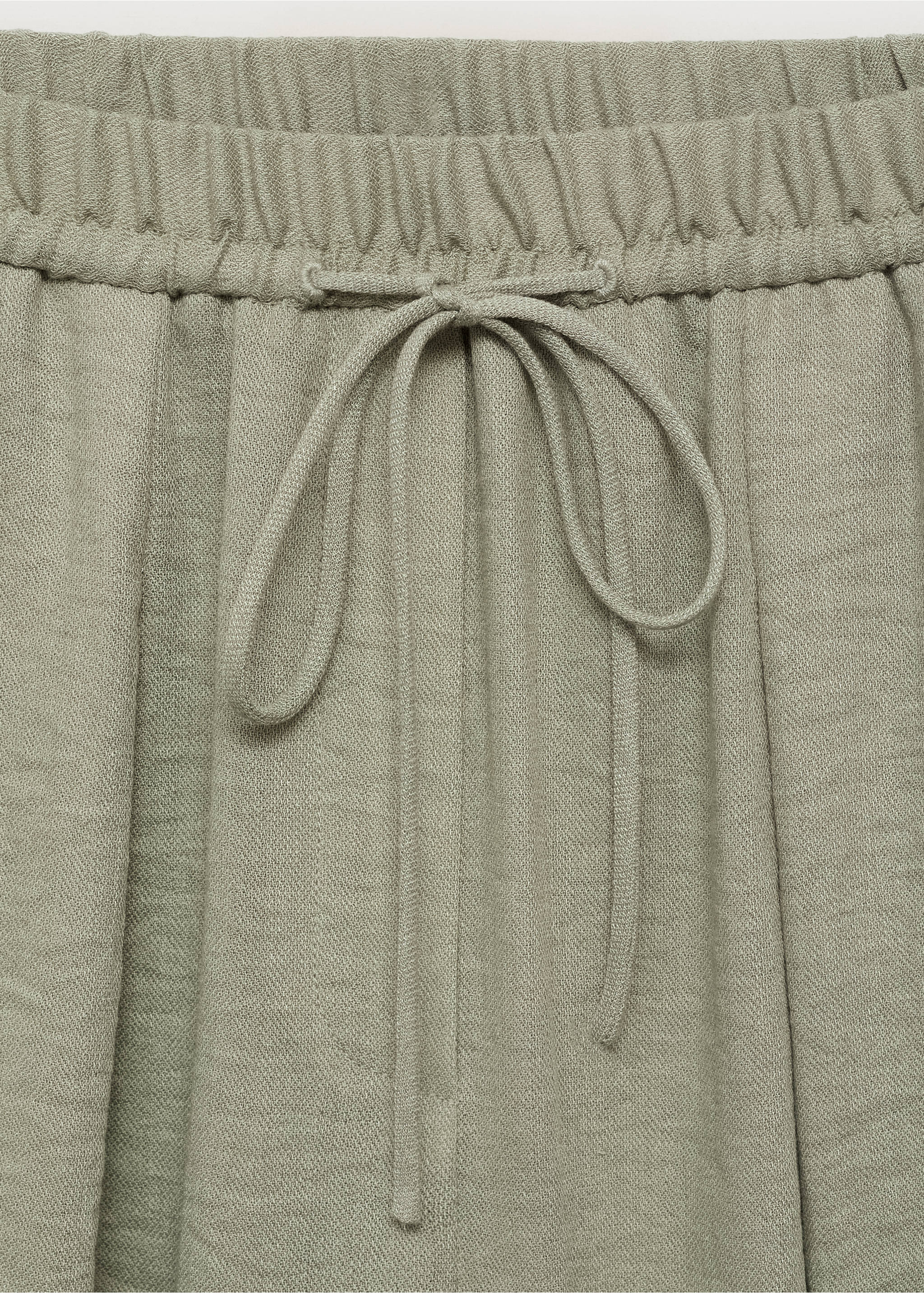 Straight textured trousers - Details of the article 8, Aqua Green. Ref: 17073802-00.