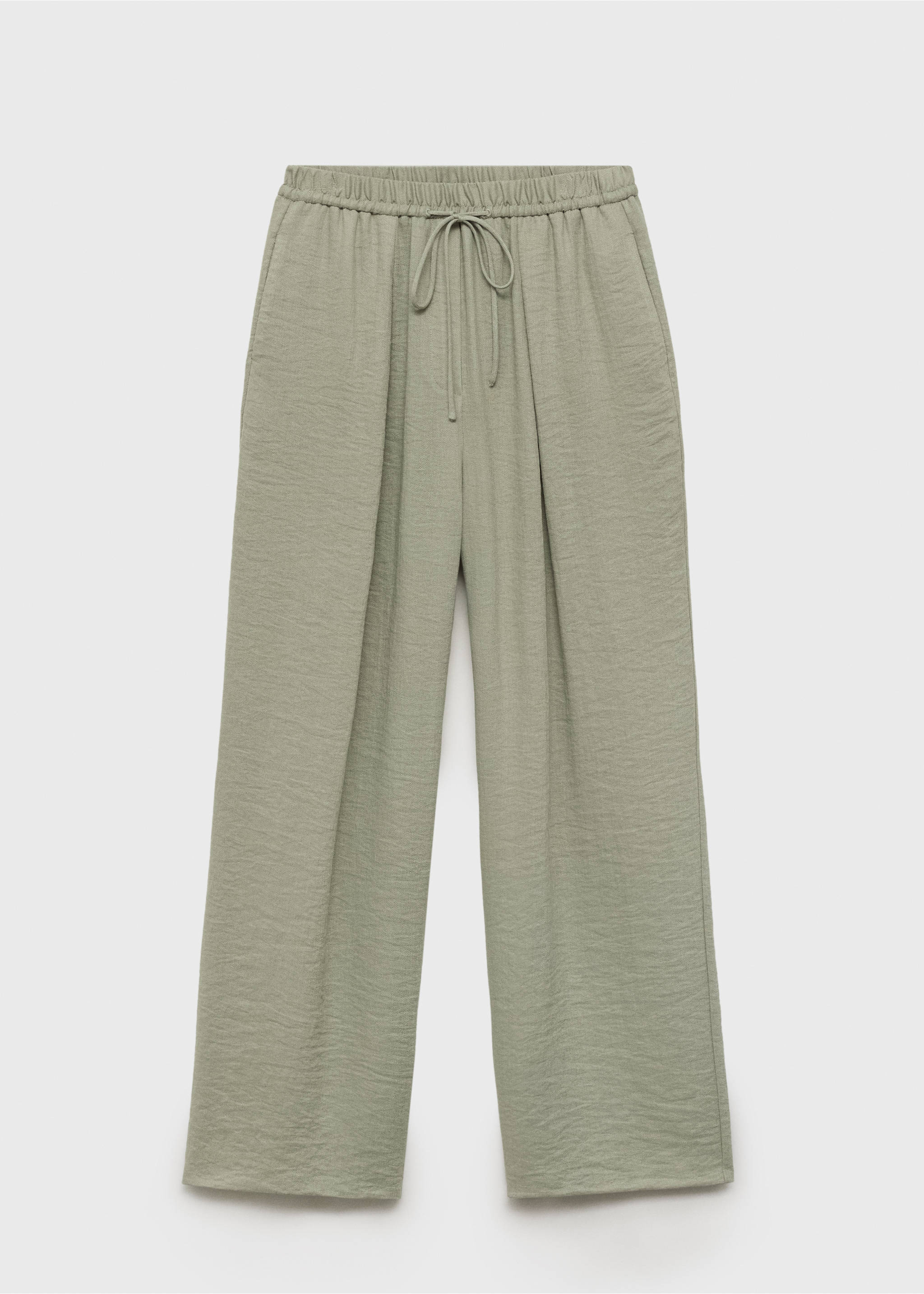 Straight textured trousers - Article without model, Aqua Green. Ref: 17073802-00.