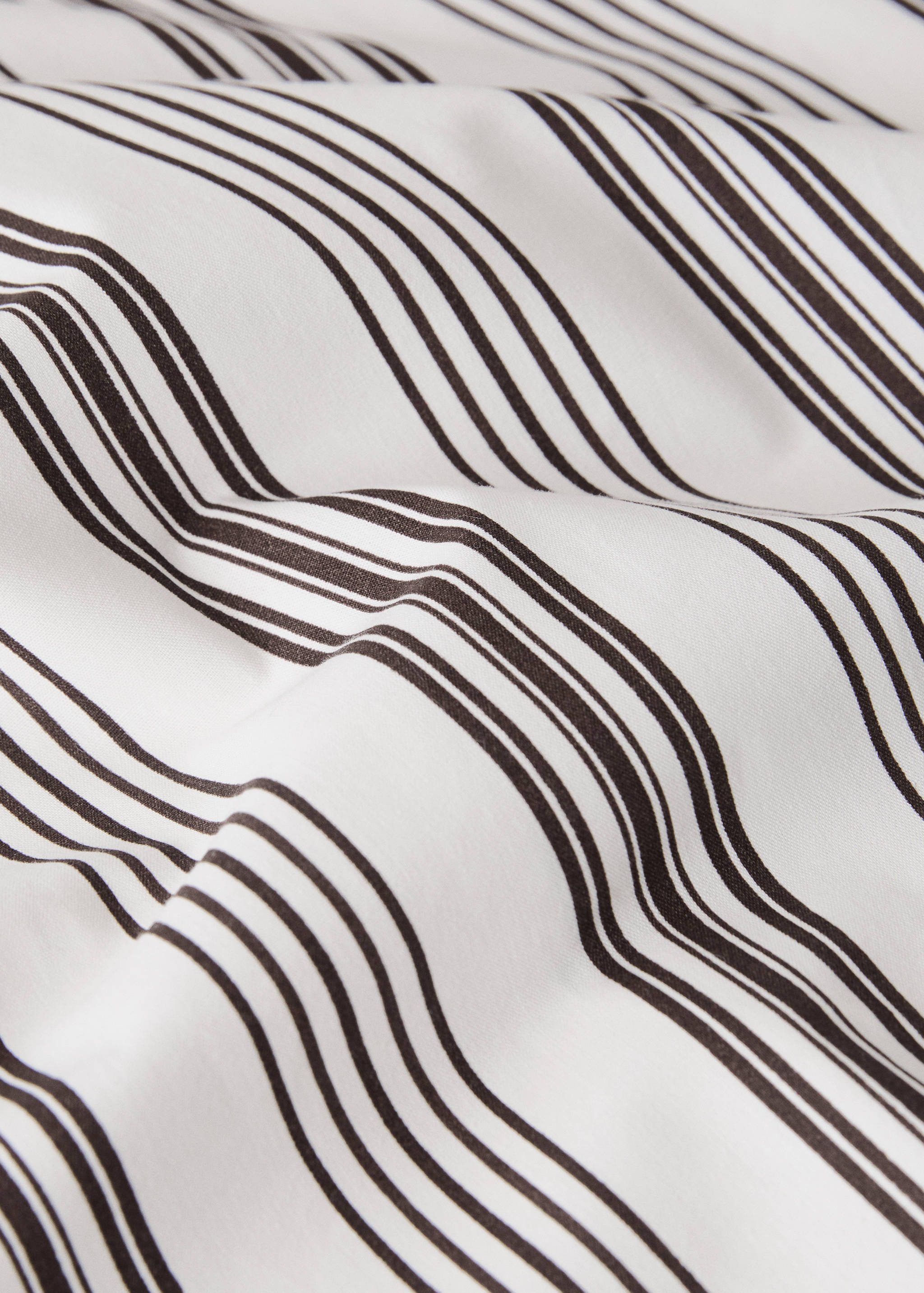Reversible striped cotton duvet cover for 180/200 cm bed - Details of the article 2