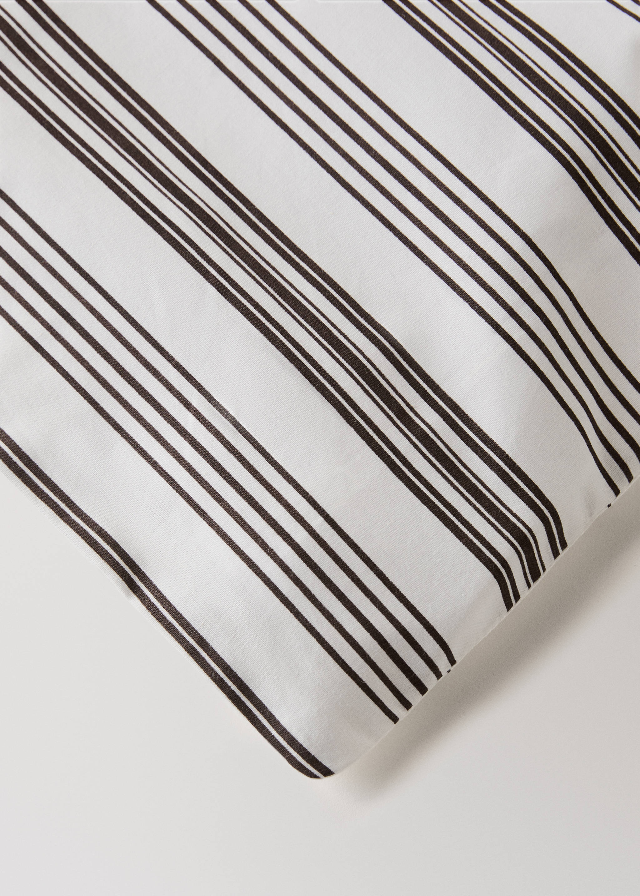 Reversible striped cotton duvet cover for 180/200 cm bed - Details of the article 3