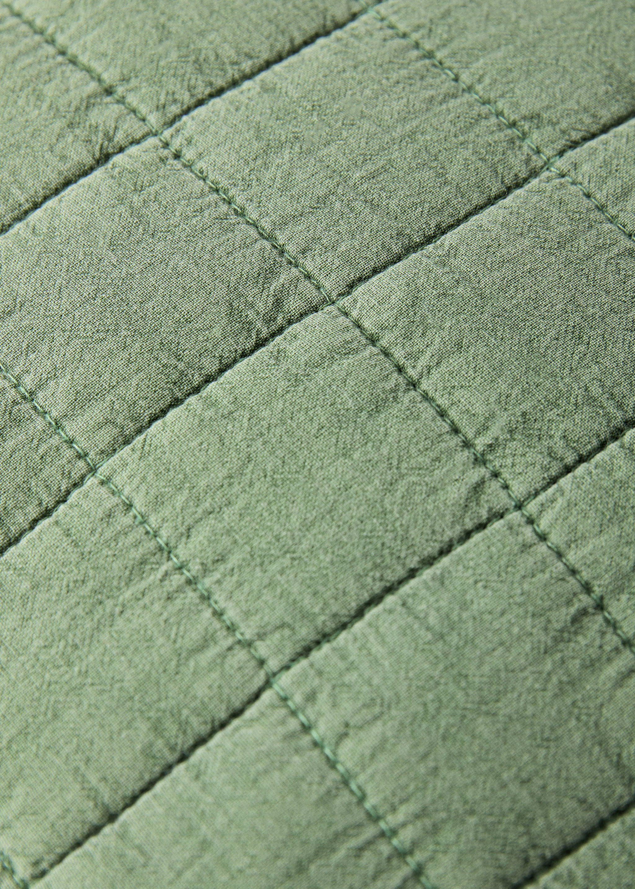 Washed cotton plaid children's bed cushion cover 40x40 cm - Details of the article 3