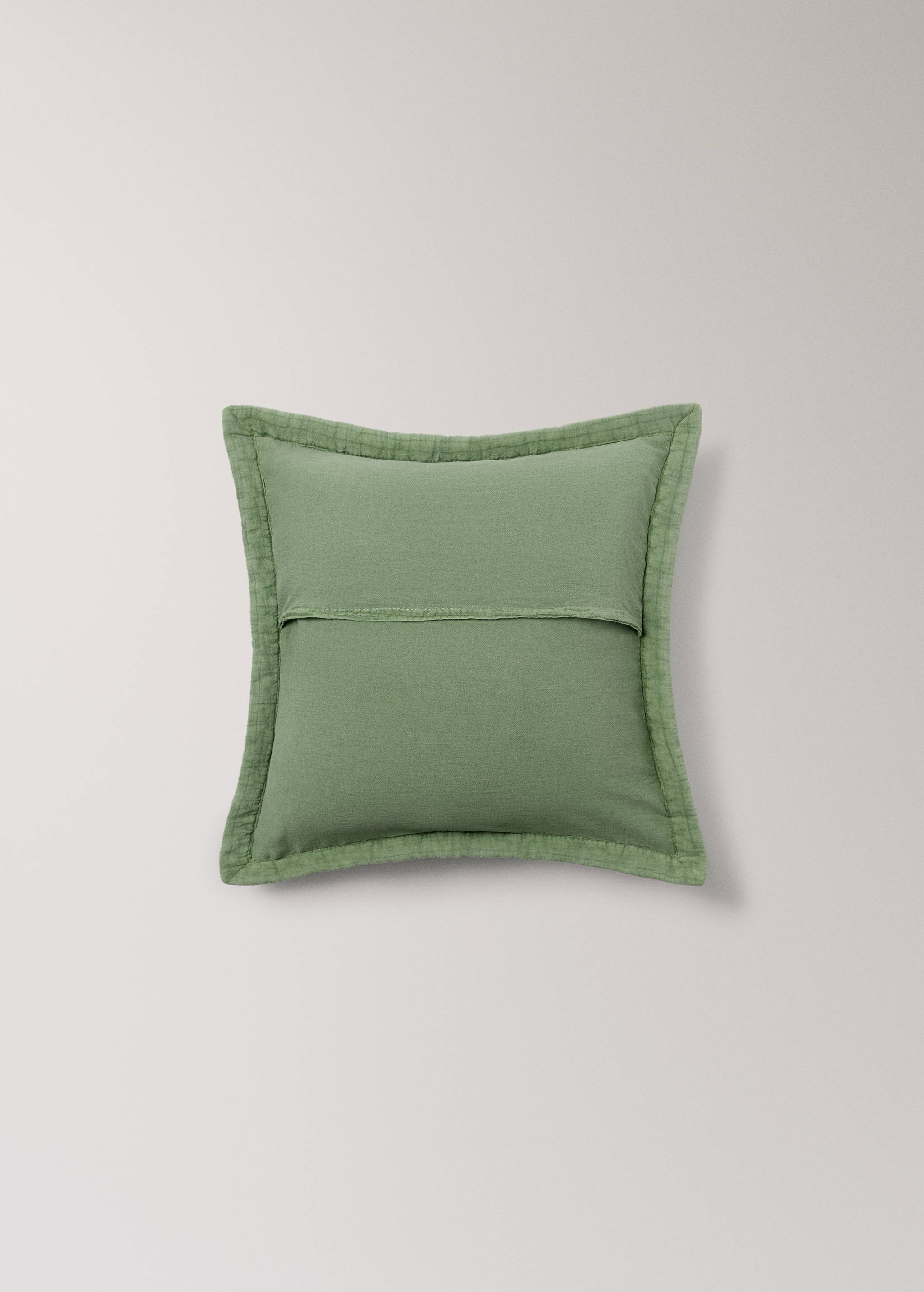 Washed cotton plaid children's bed cushion cover 40x40 cm - Details of the article 5