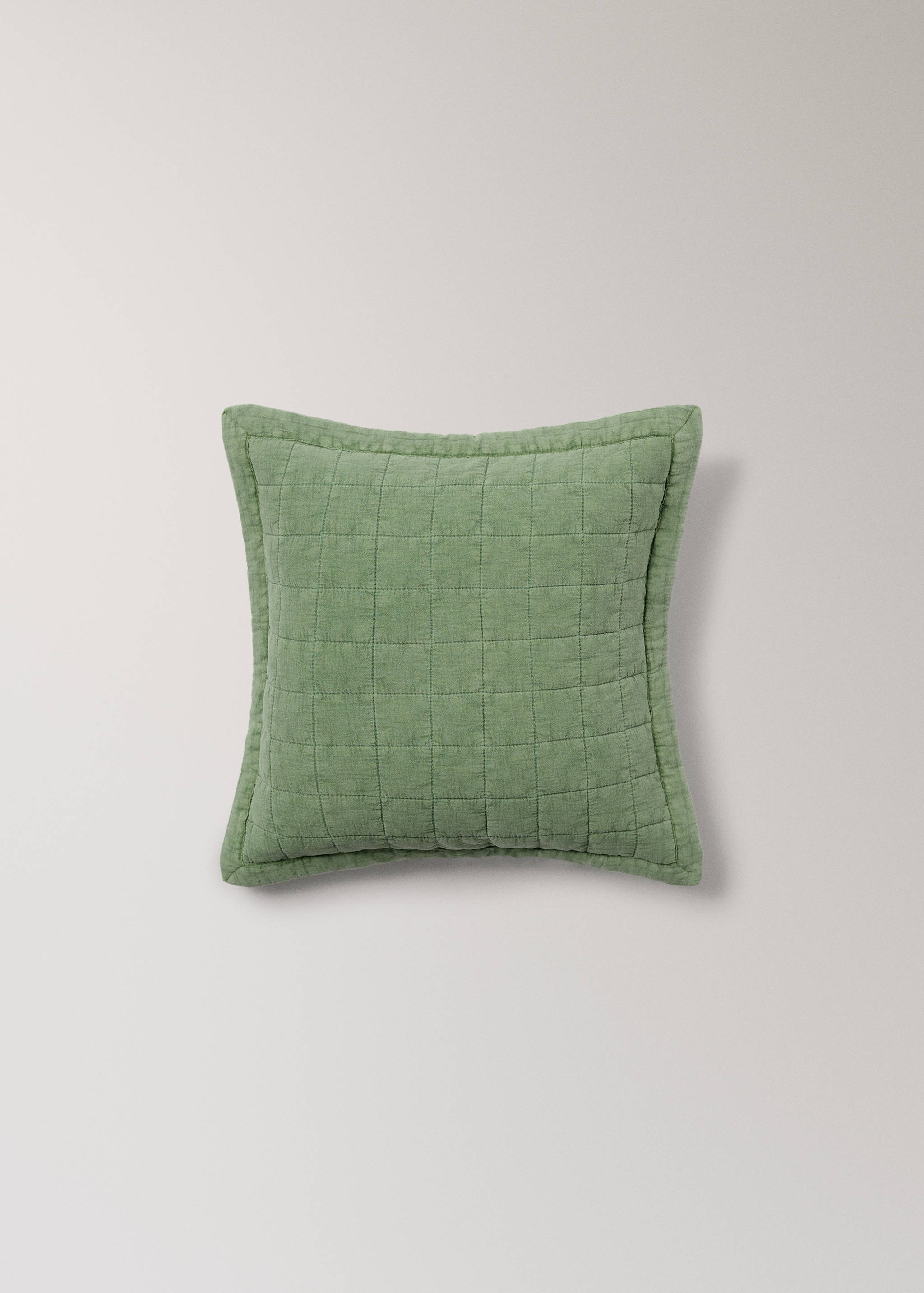 Washed cotton plaid children's bed cushion cover 40x40 cm - Article without model