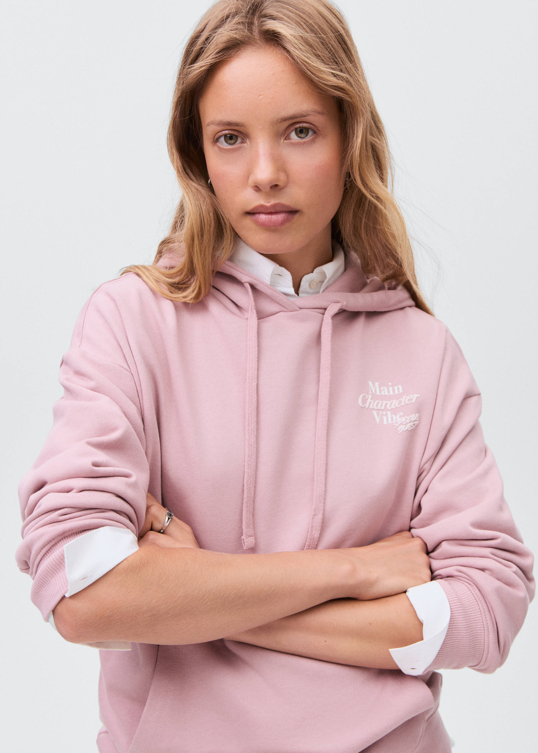 Mönstrad sweatshirt med huva - Detaljer om artikeln 2