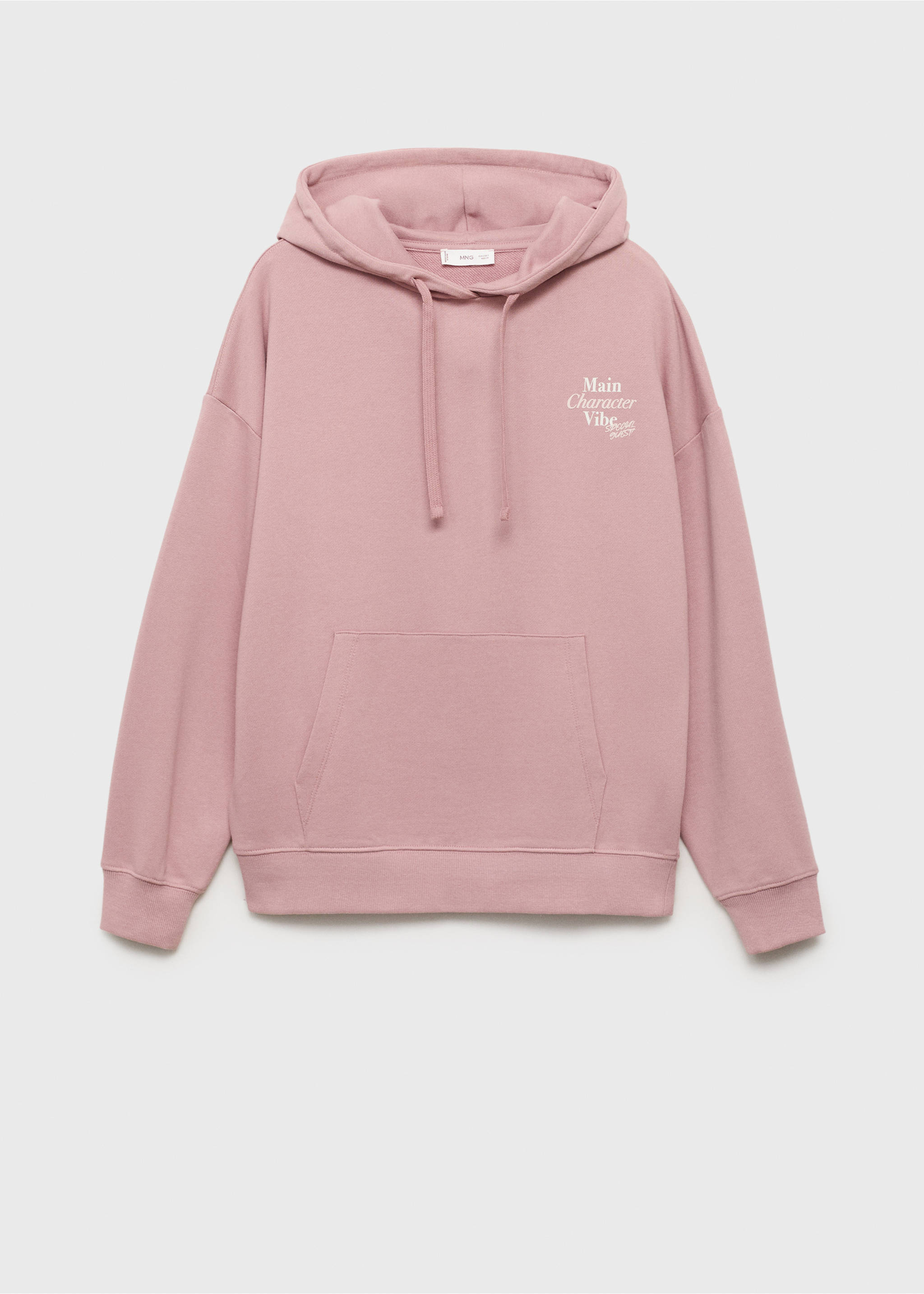 Mönstrad sweatshirt med huva - Artikel utan modell, Pastellrosa. Ref: 17074072-00.
