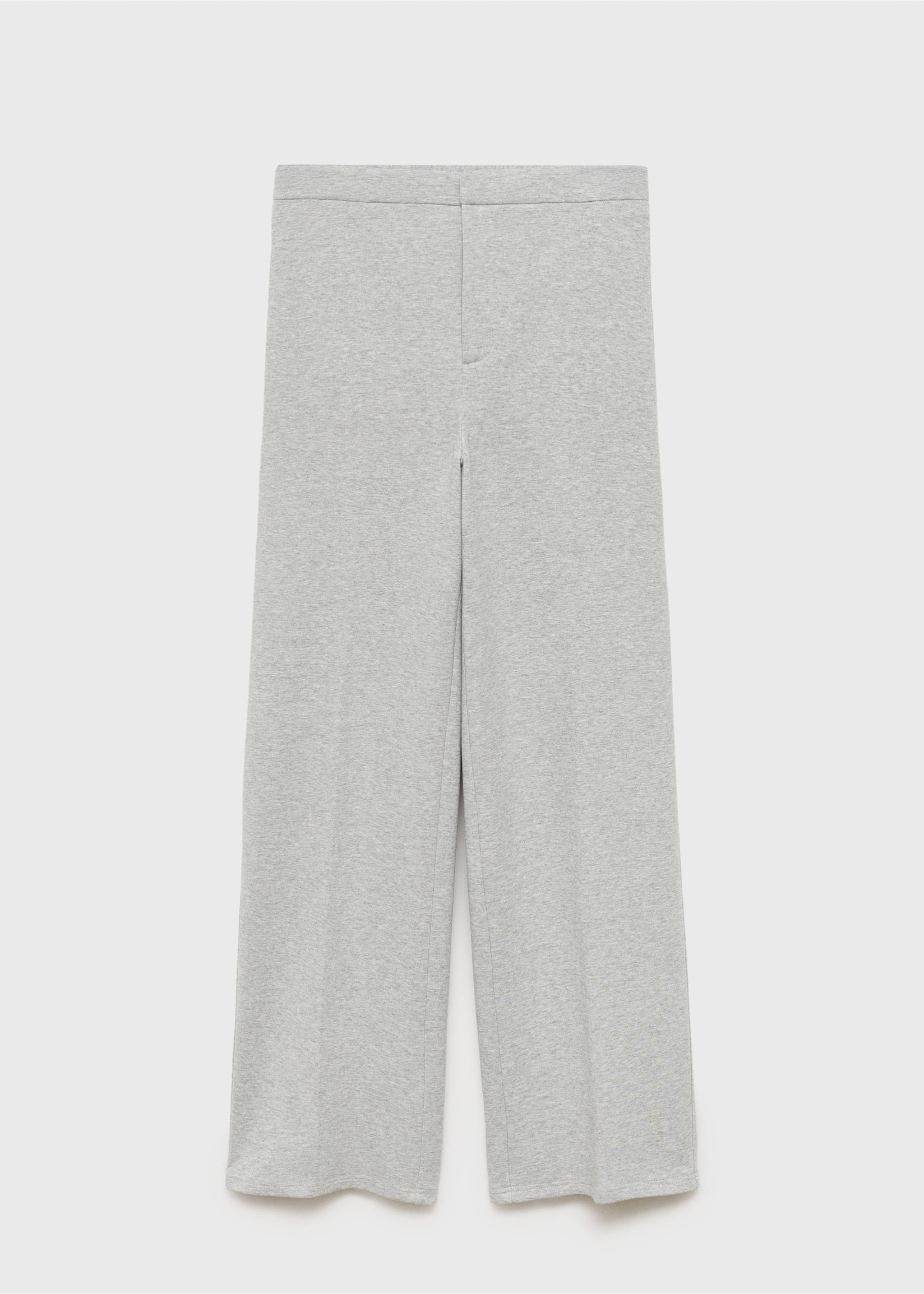Straight-fit trousers with elastic waist - Article without model, Medium Heather Grey. Ref: 17074073-00.