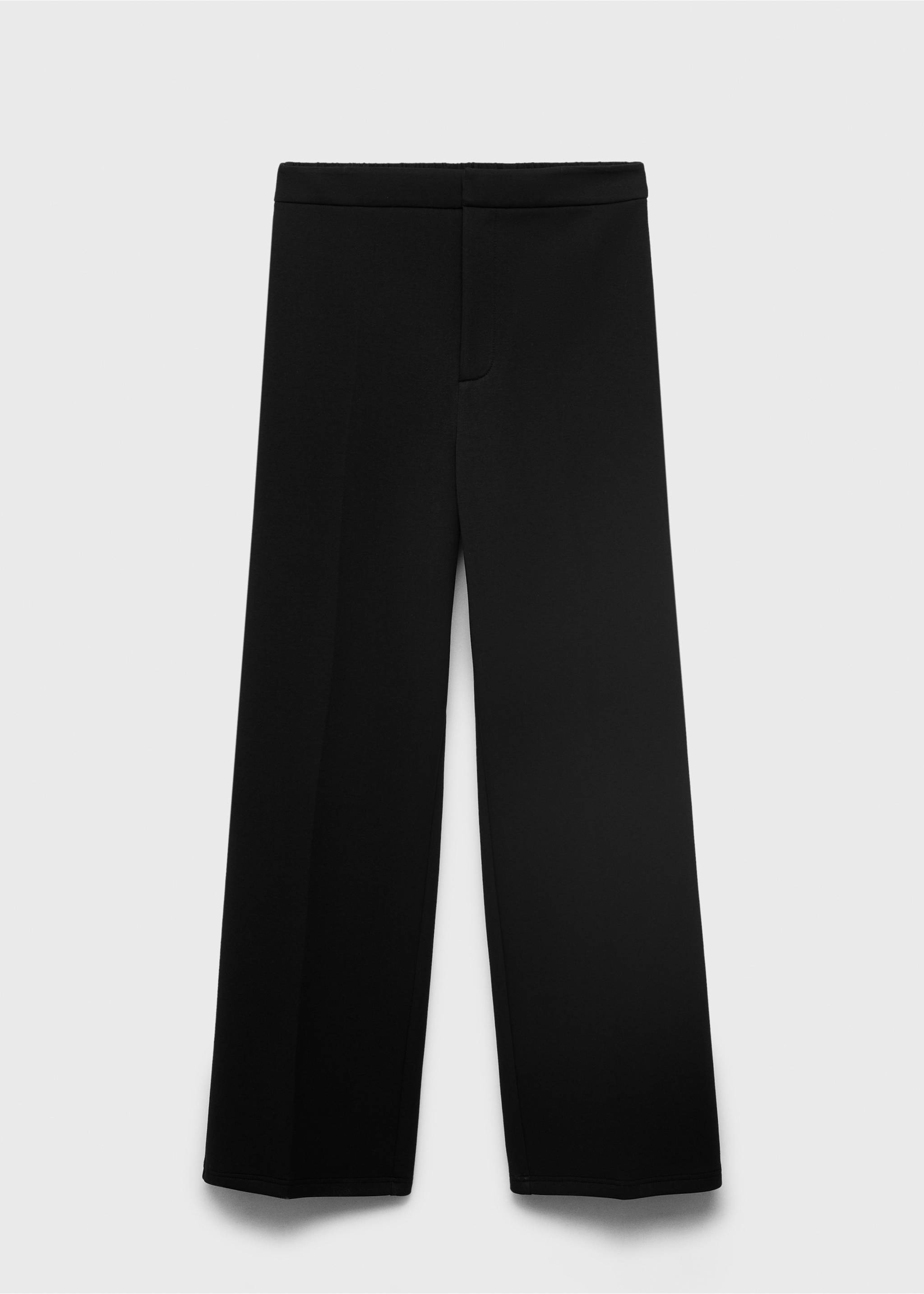 Straight-fit trousers with elastic waist - Article without model, Black. Ref: 17074073-00.