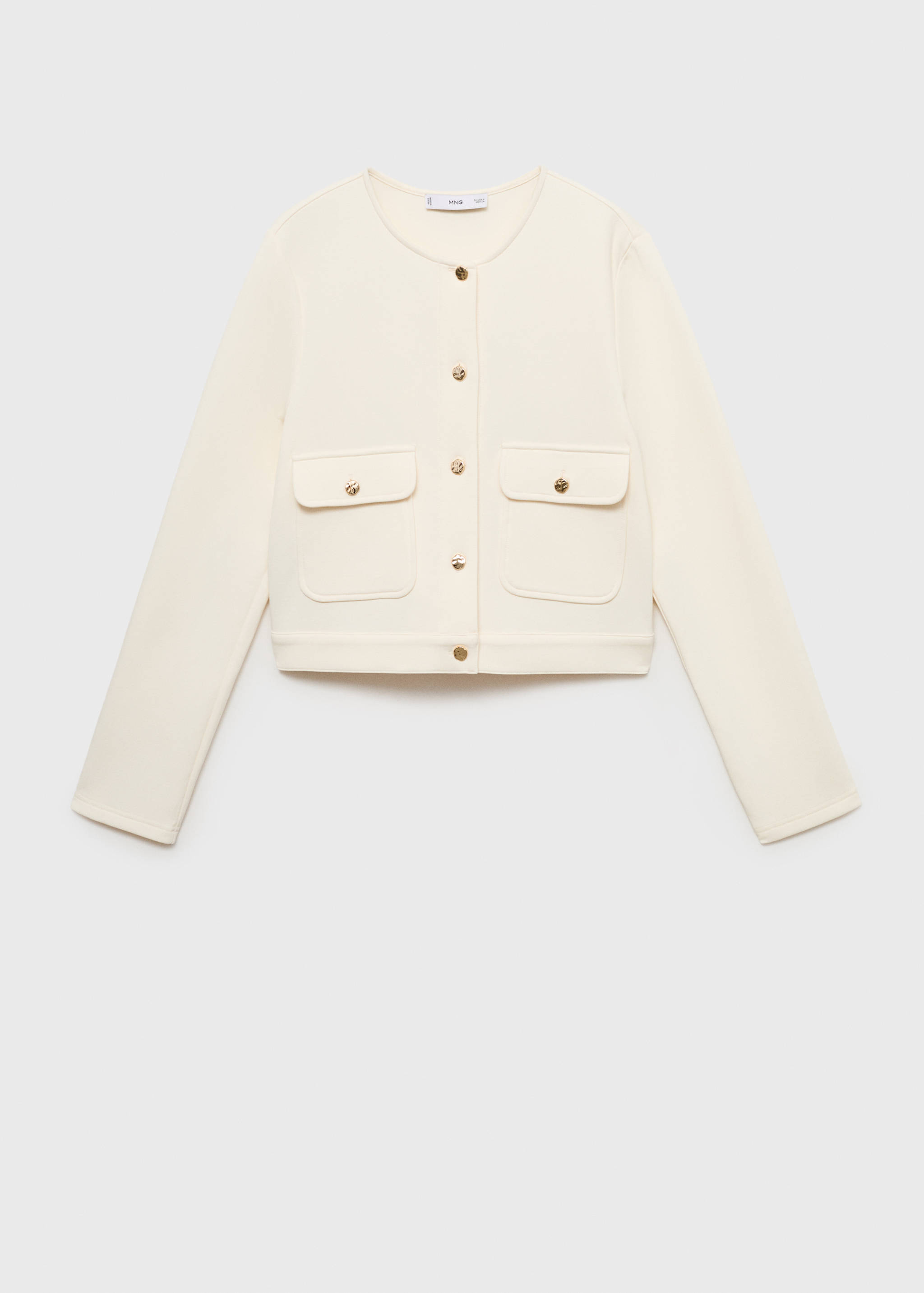 Cotton cropped jacket with pockets - Article without model