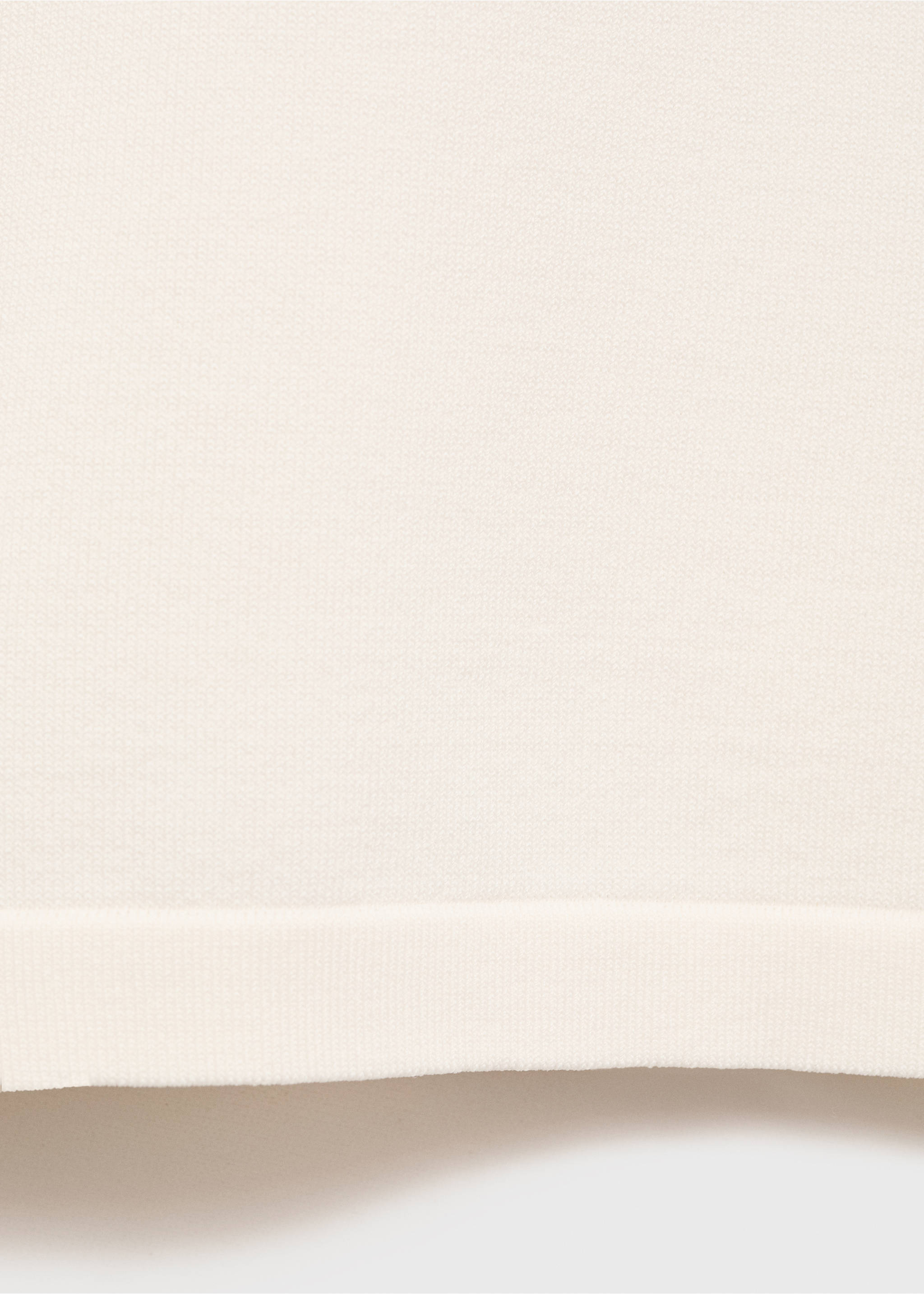 Crop knit trousers - Details of the article 0, Ecru. Ref: 17074076-00.