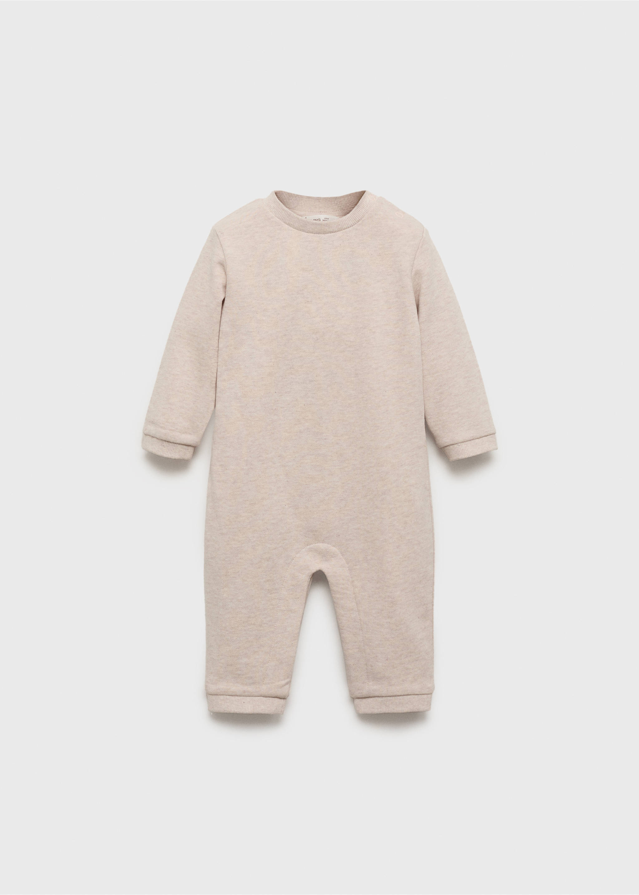 Cotton long jumpsuit - Article without model, Sand. Ref: 17074080-00.