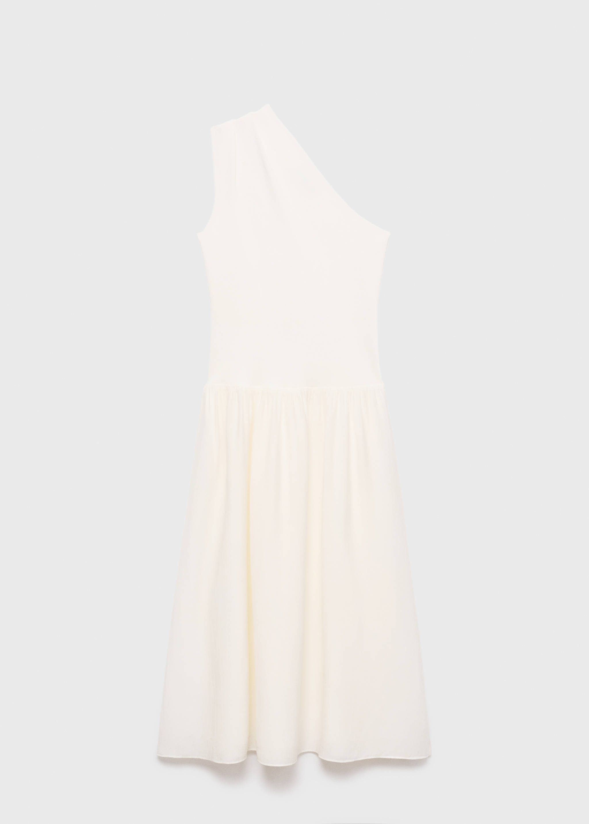 Asymmetrisches Strickkleid mit kombiniertem Design - Artikel ohne Model