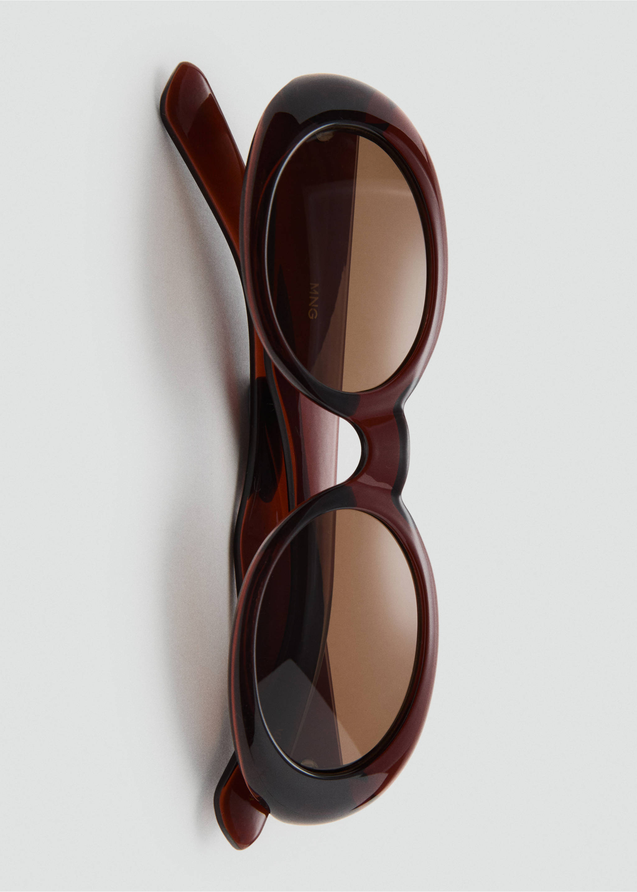 Oval-frame sunglasses - Details of the article 2, Brown. Ref: 17074086-00.