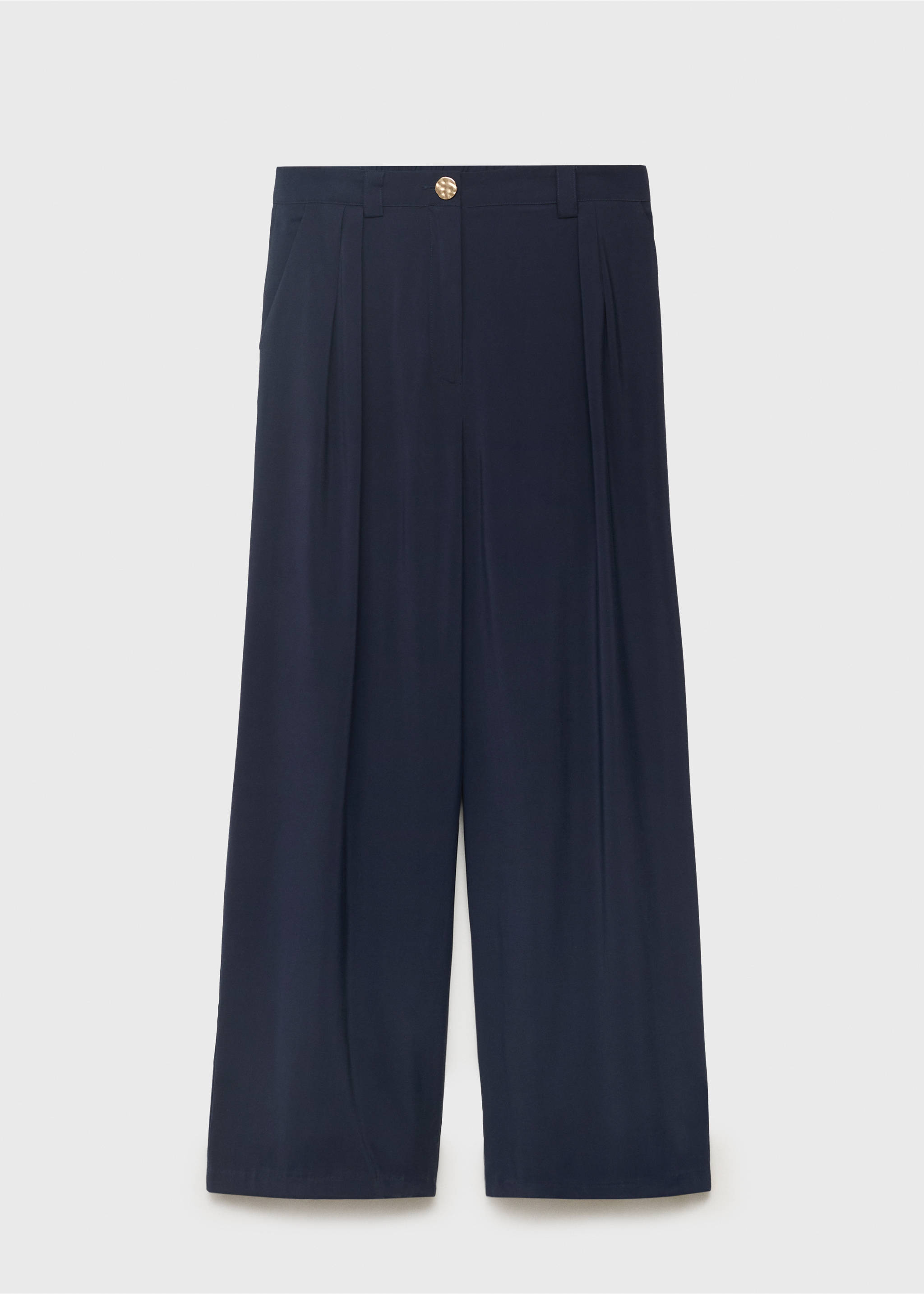 Rovné kalhoty se záševky - Zboží bez modelu, Námořnická modrá. Ref: 17074087-00.