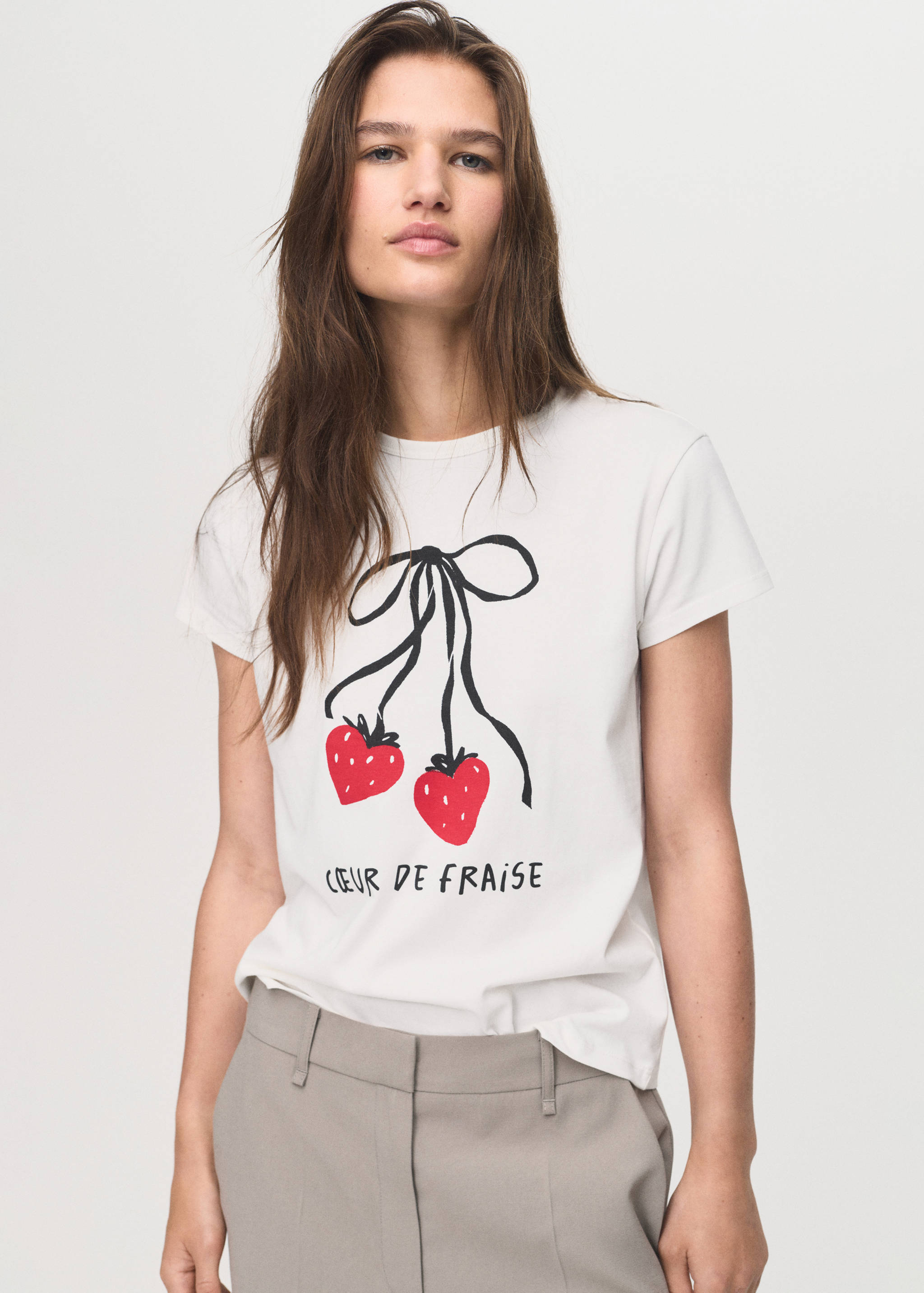 Tricou din bumbac imprimat - Plan mediu