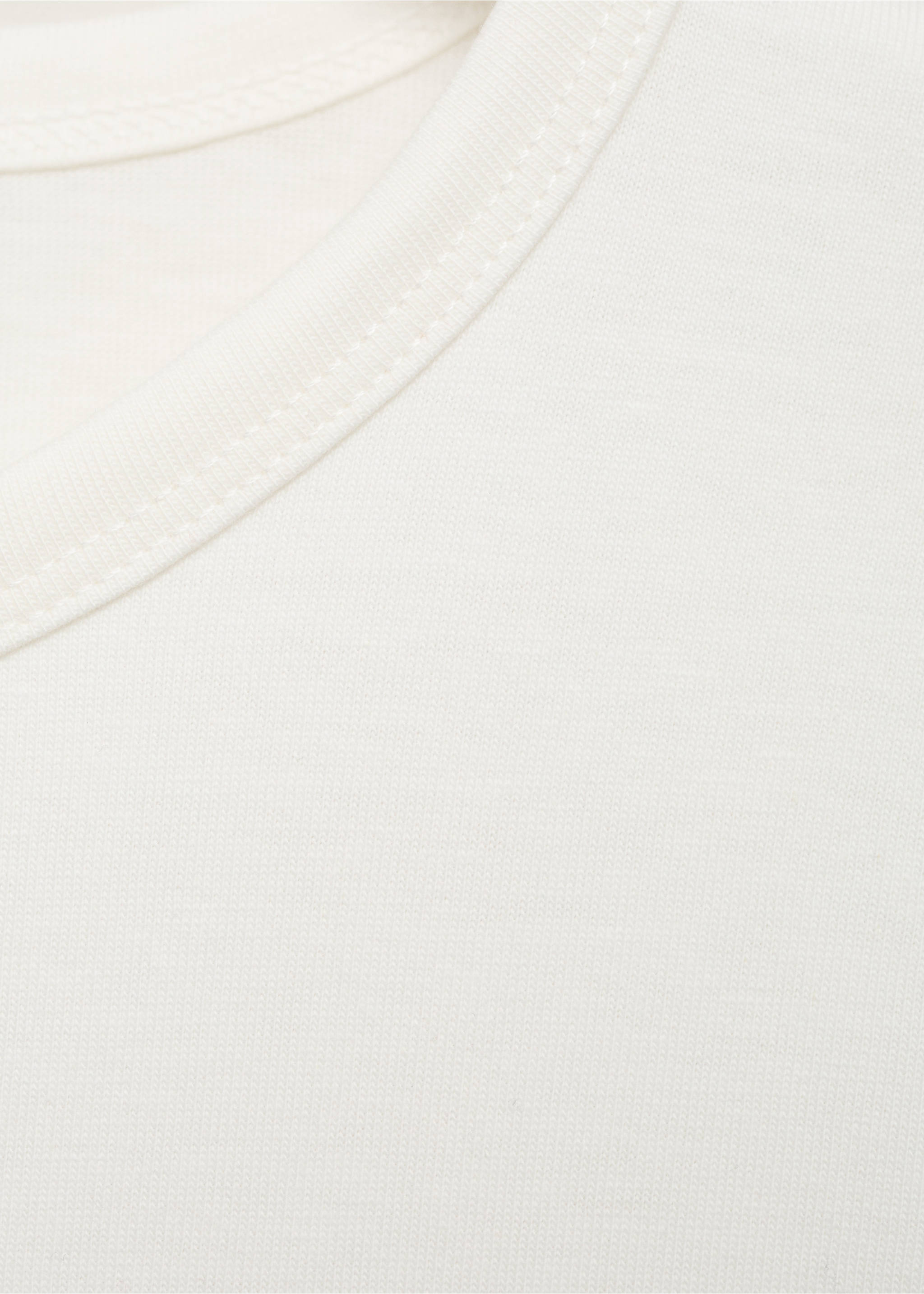 Printed cotton-blend t-shirt - Details of the article 8, White. Ref: 17074088-00.