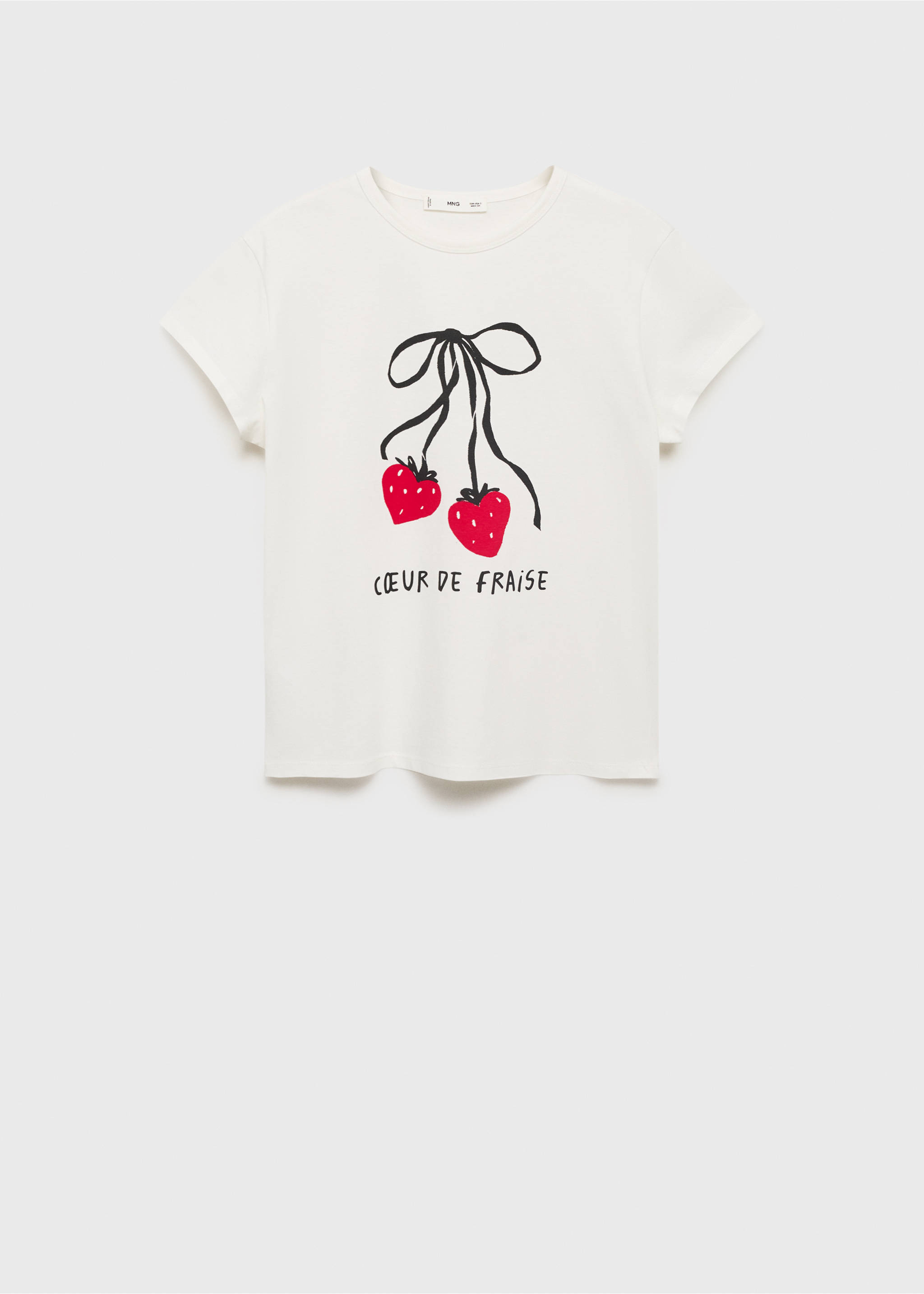 Printed cotton-blend t-shirt - Article without model, White. Ref: 17074088-00.