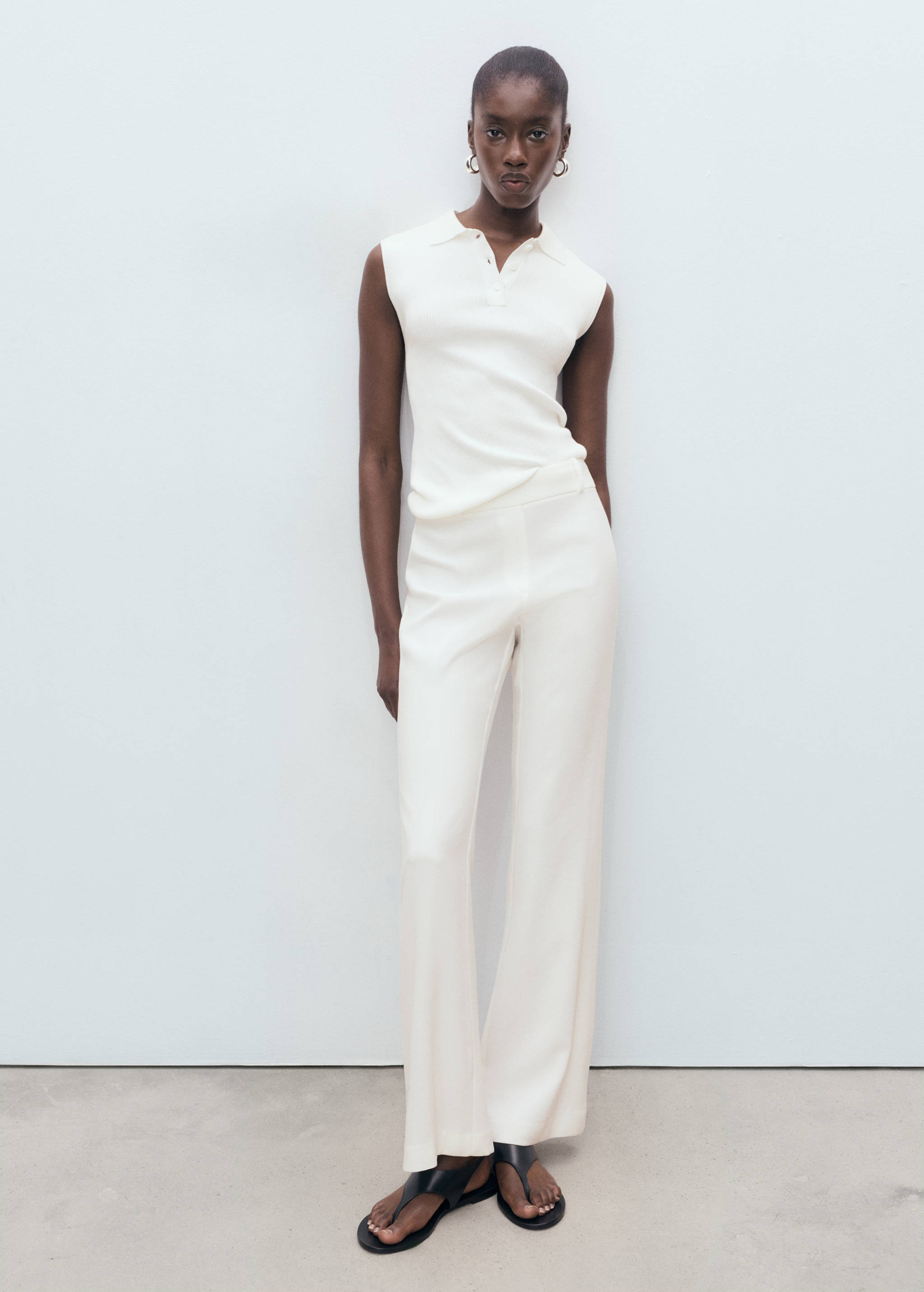 Straight-leg trousers with belt loops - General plane