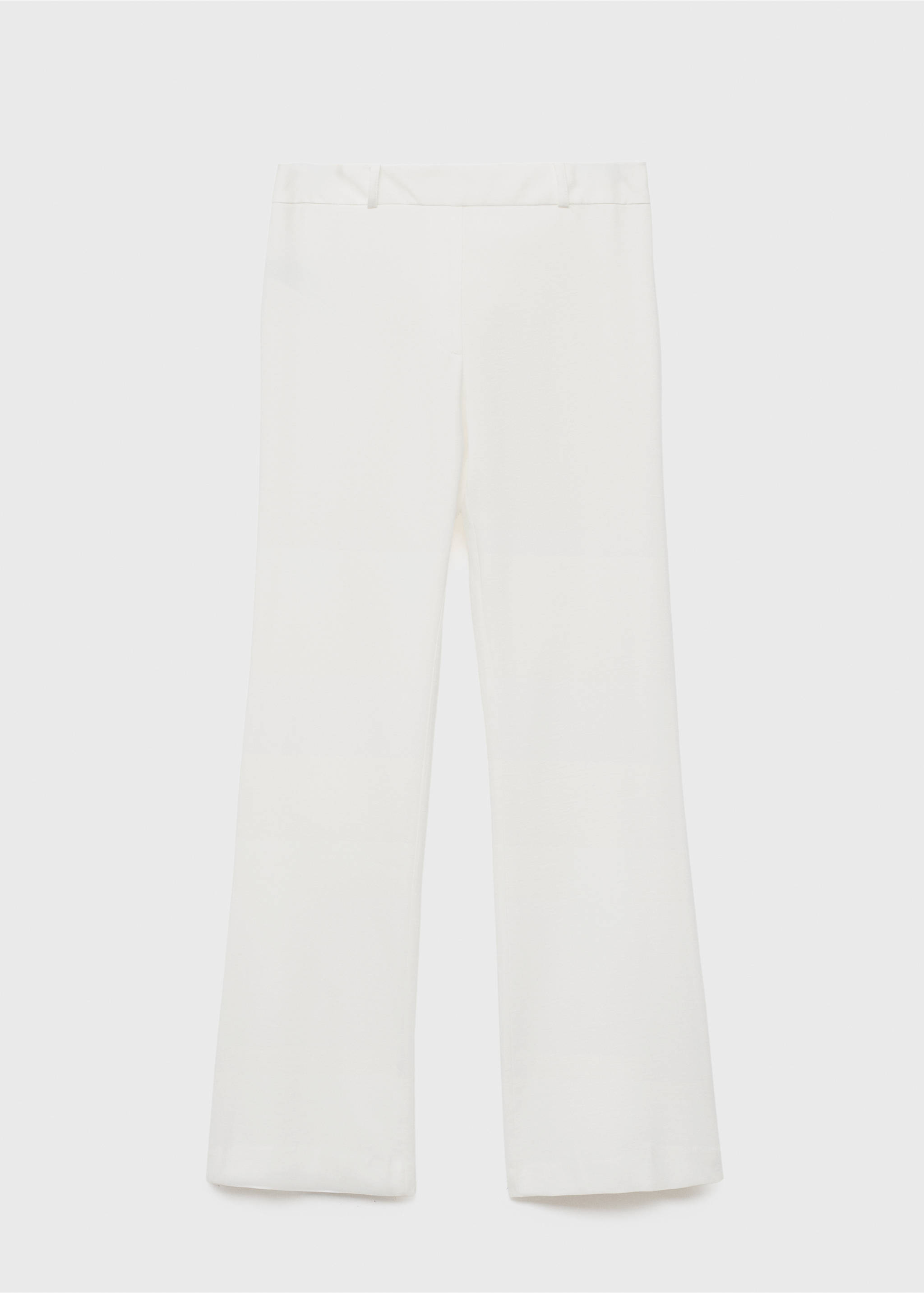 Straight-leg trousers with belt loops - Article without model, White. Ref: 17074090-00.
