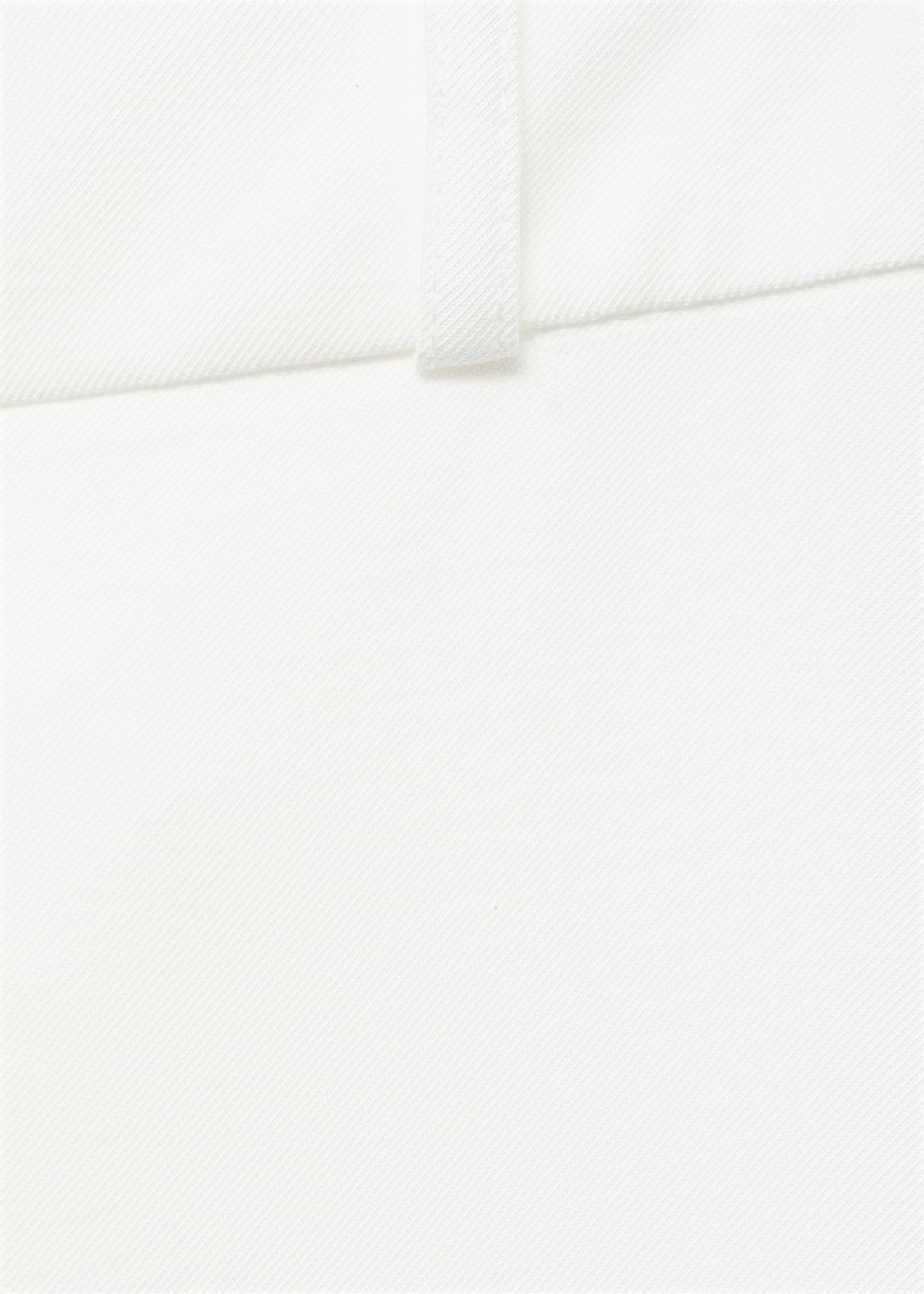 Straight-leg trousers with belt loops - Details of the article 0, White. Ref: 17074090-00.
