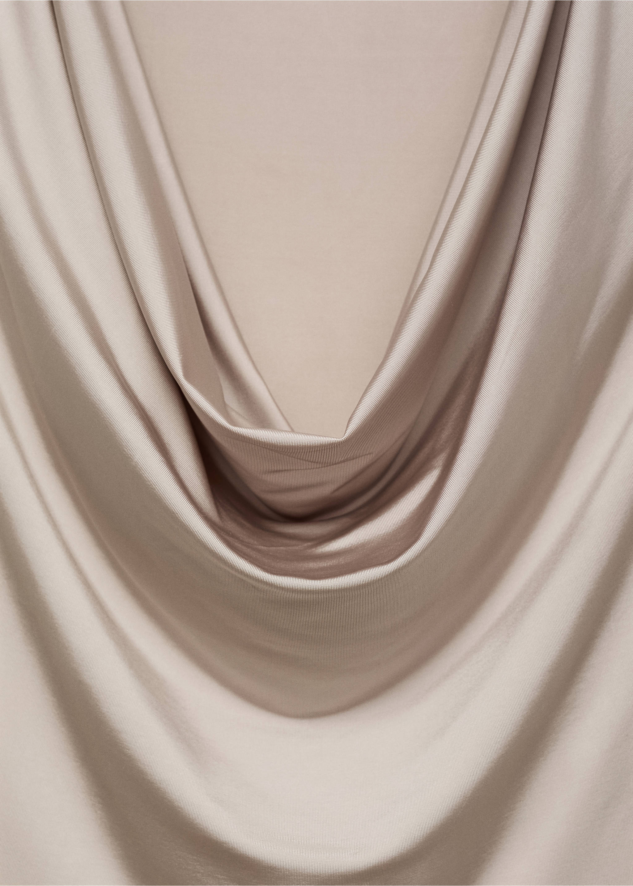 Bodysuit with draped neckline - Details of the article 8, Light/Pastel Grey. Ref: 17074091-00.