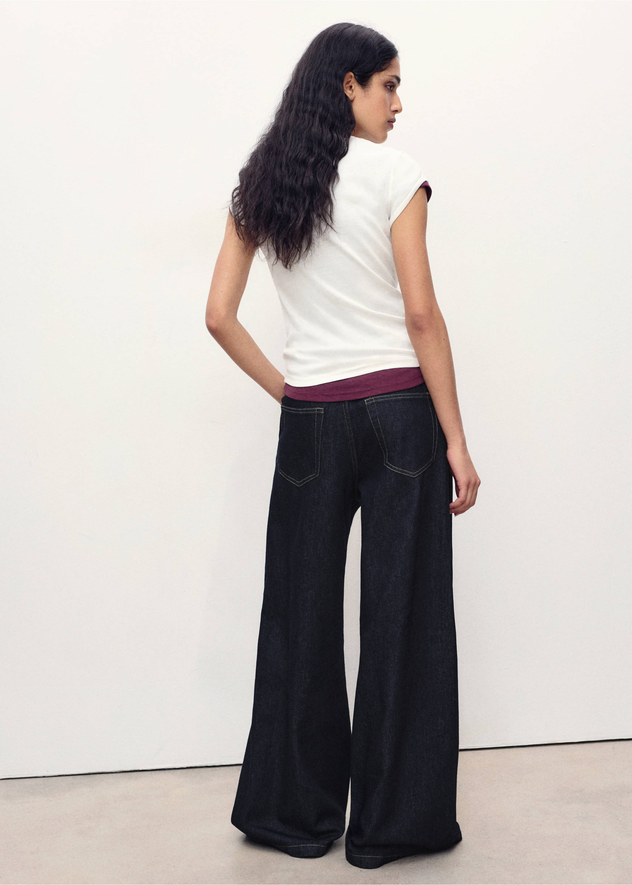Short-sleeved cotton t-shirt - Reverse of the article, White. Ref: 17074095-00.
