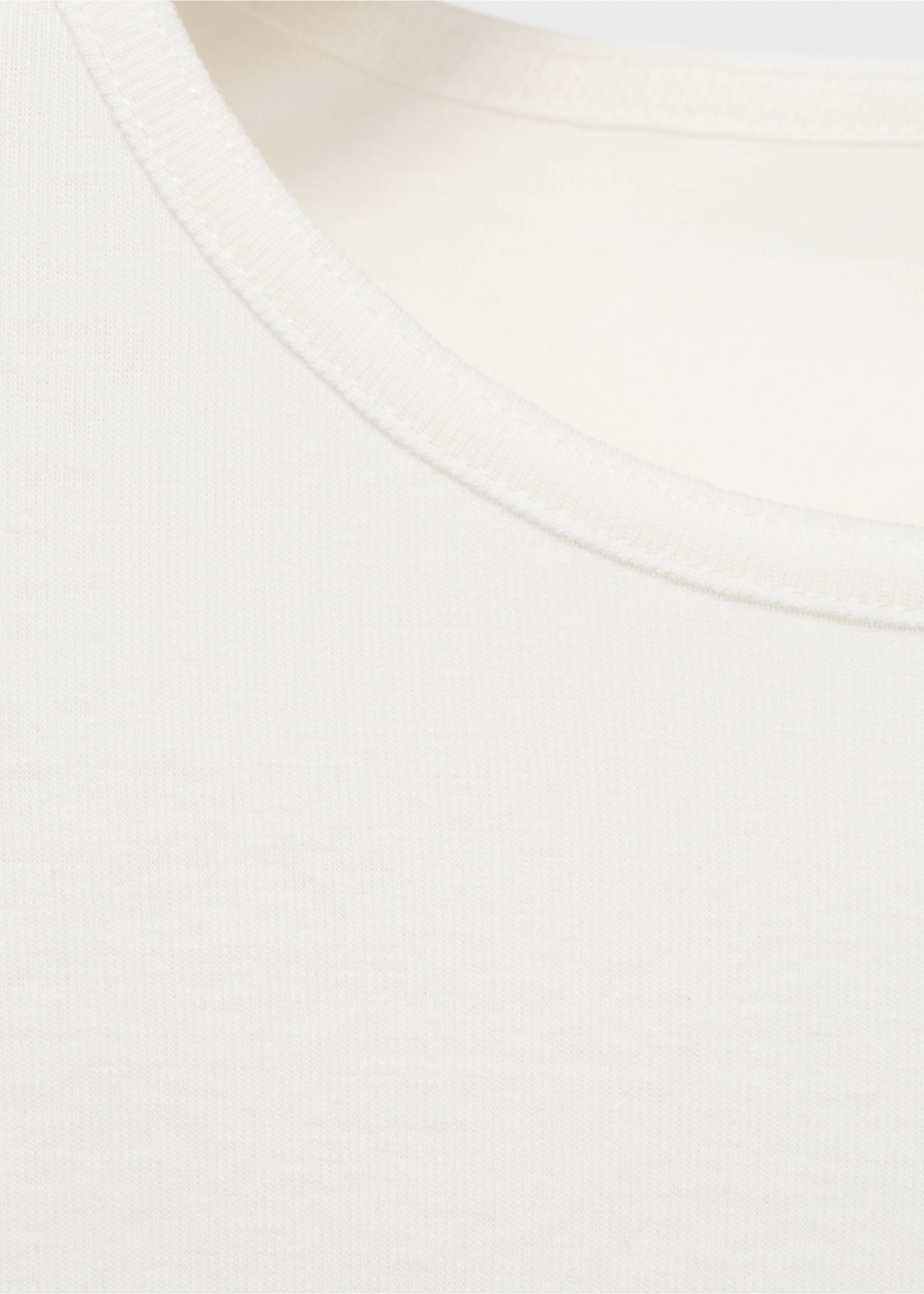 Short-sleeved cotton t-shirt - Details of the article 8, White. Ref: 17074095-00.