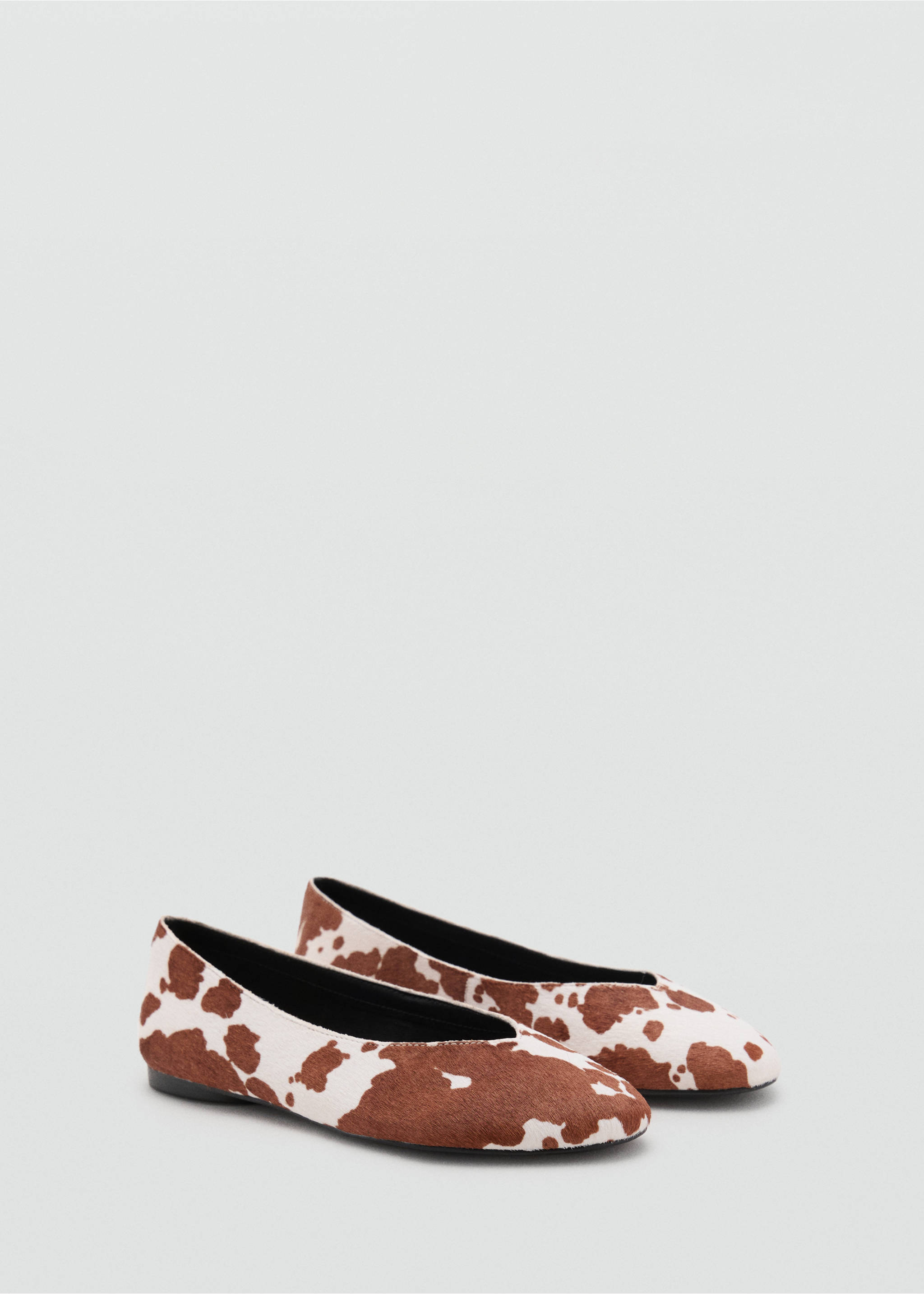 Cow leather ballet flats - Medium plane, White. Ref: 17074100-00.