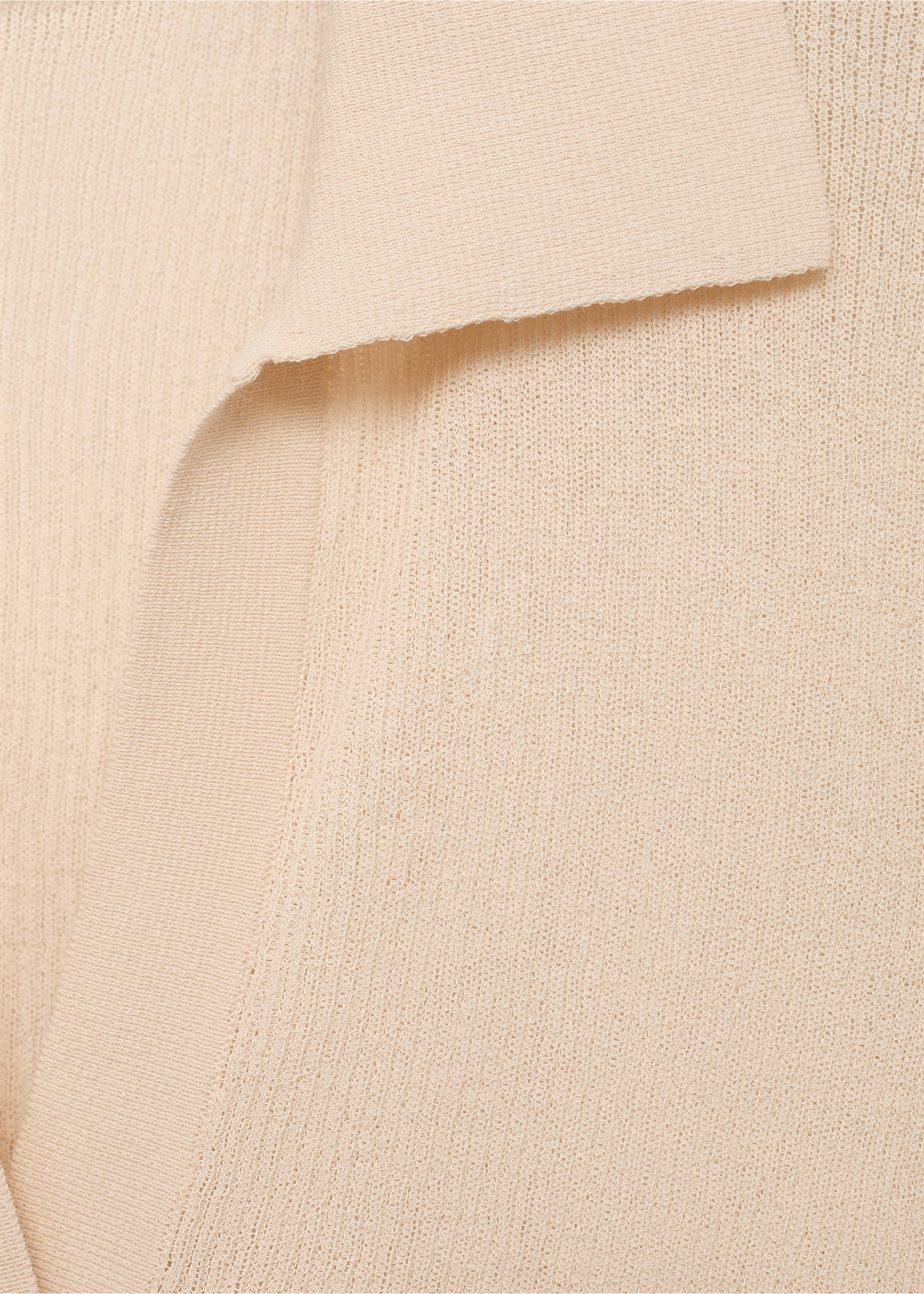 Pull maille côtelée col classique - Détail de l'article 8, Écru. Ref: 17074102-00.