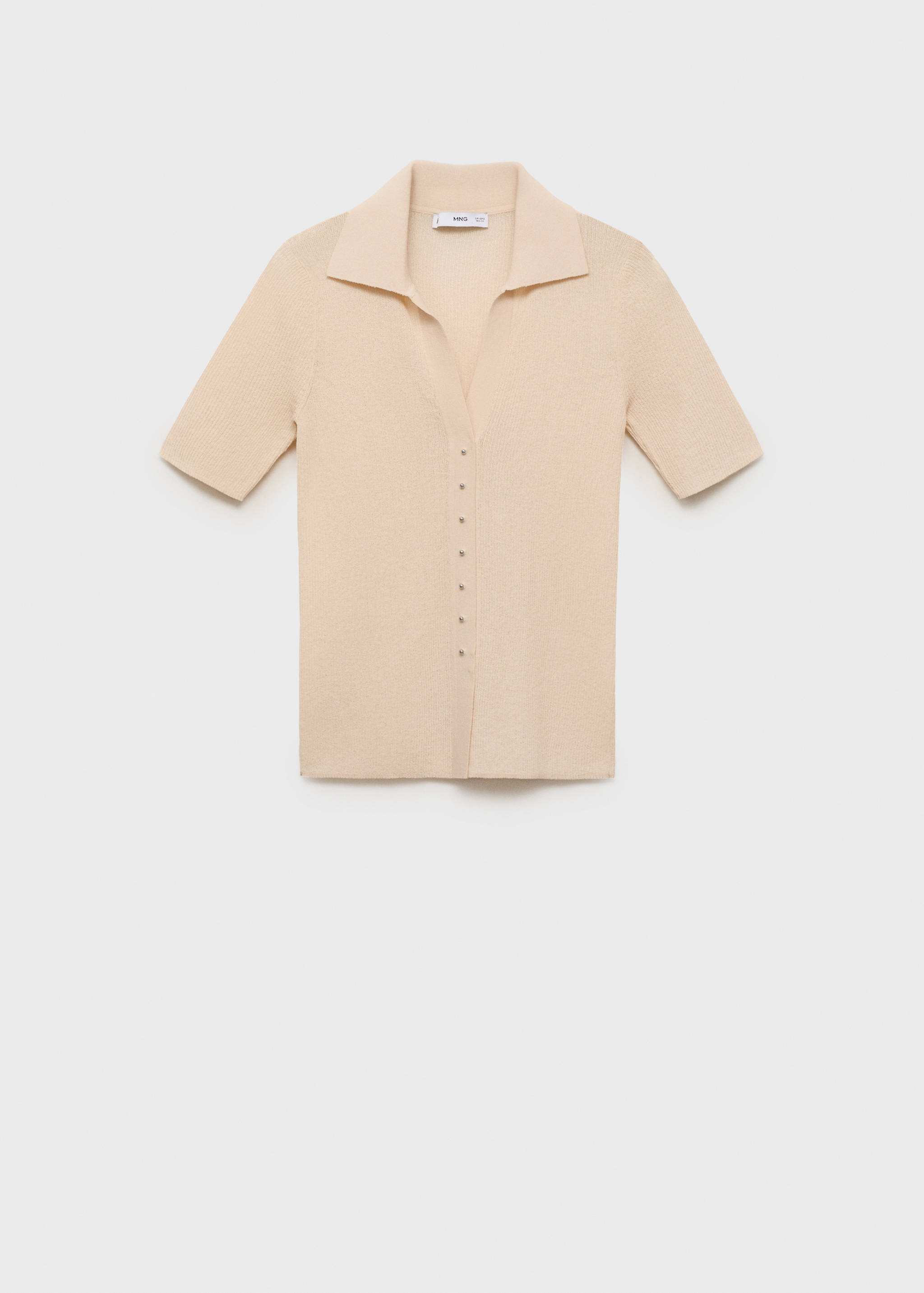 Gerippter Jersey mit Hemdkragen - Artikel ohne Model