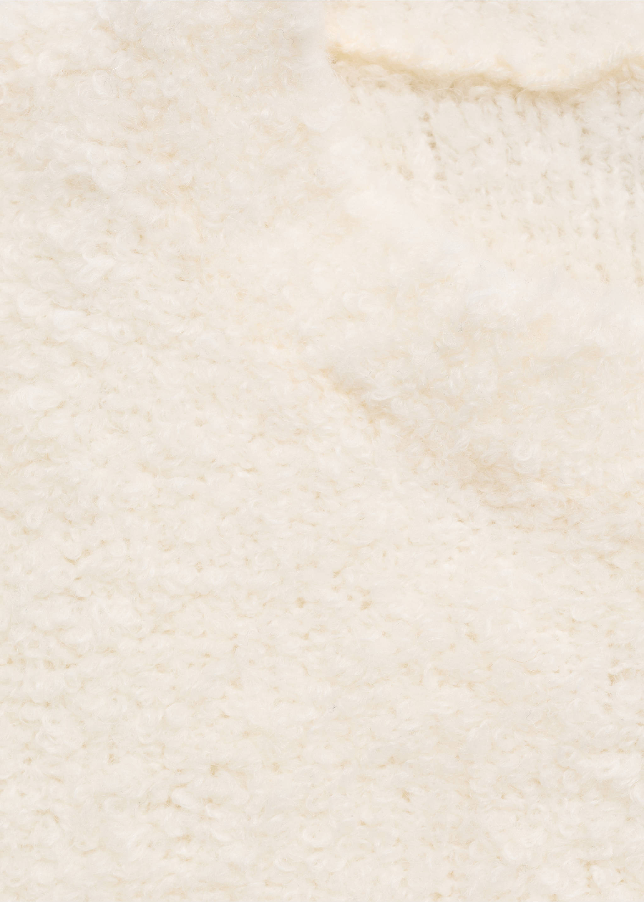Bouclé-effect sweater - Details of the article 8, Ivory White. Ref: 17074110-00.