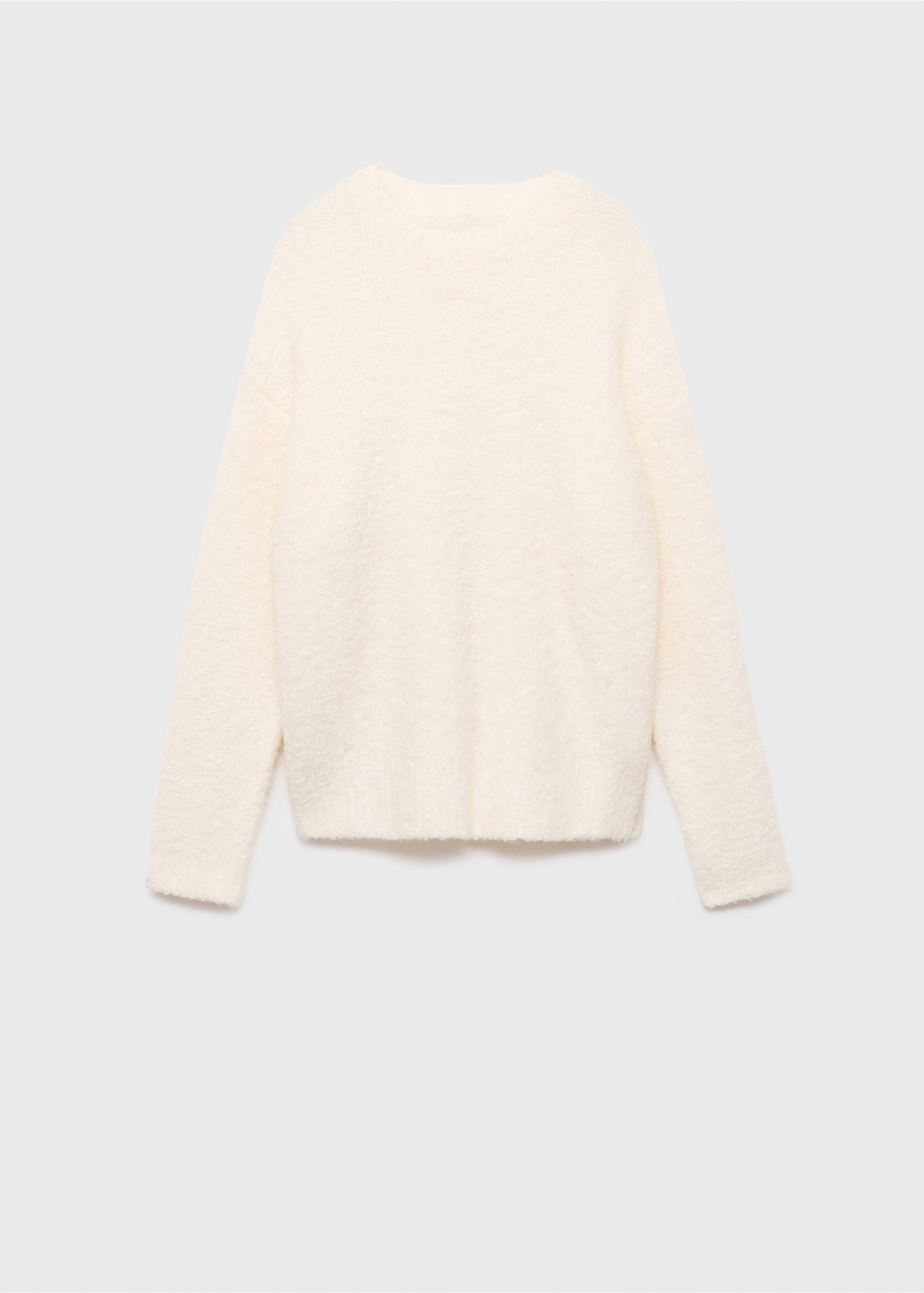 Bouclé-effect sweater - Article without model, Ivory White. Ref: 17074110-00.