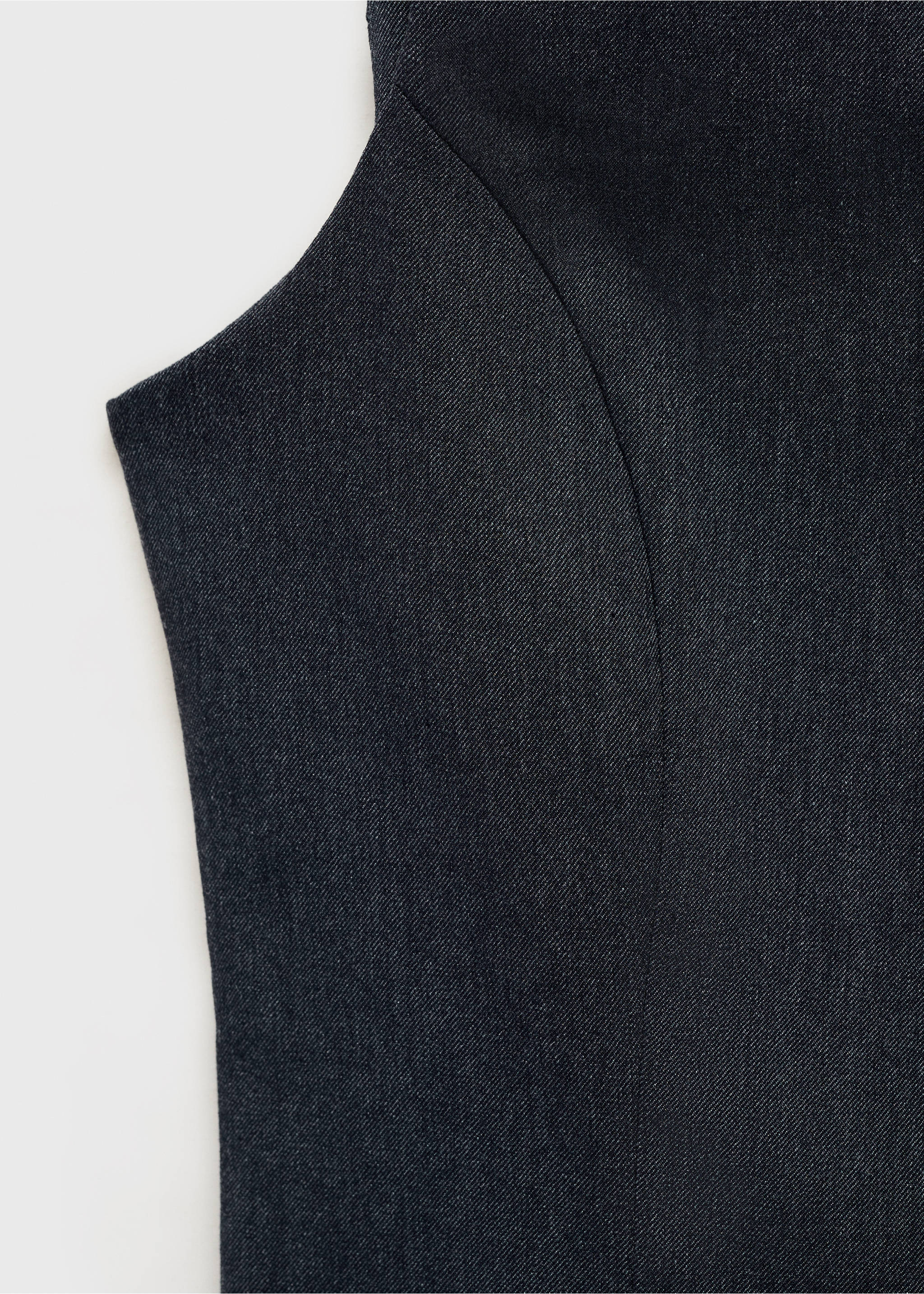 Denim-effect top with bows - Details of the article 0, Blue. Ref: 17074111-00.