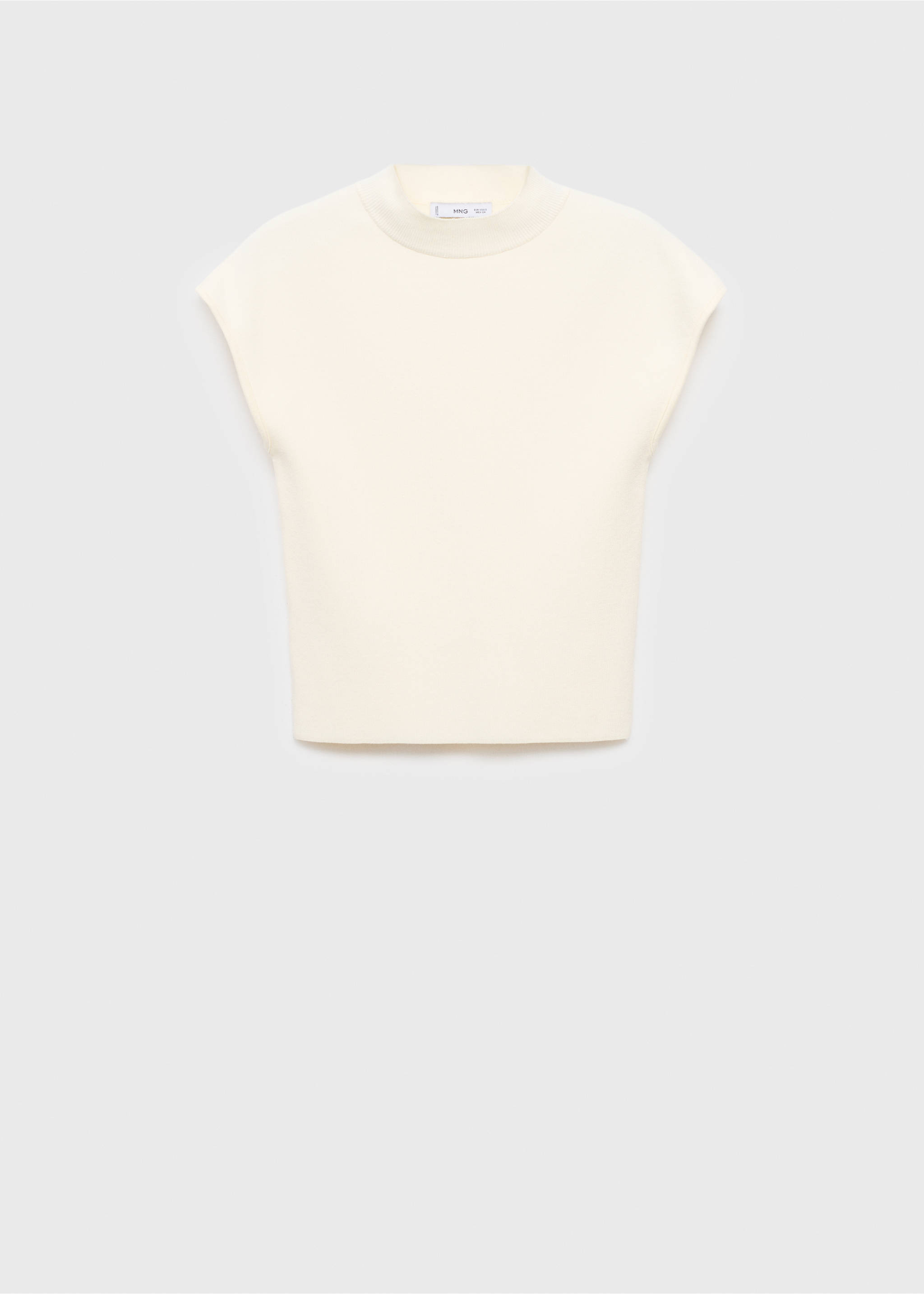 Short-sleeved fine-knit sweater - Article without model, White. Ref: 17074129-00.