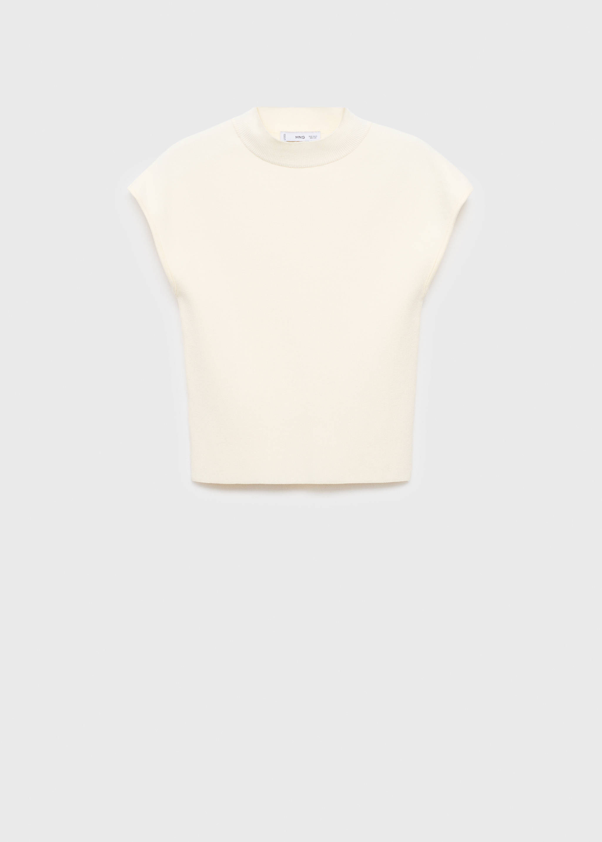 Short-sleeved fine-knit sweater - Article without model