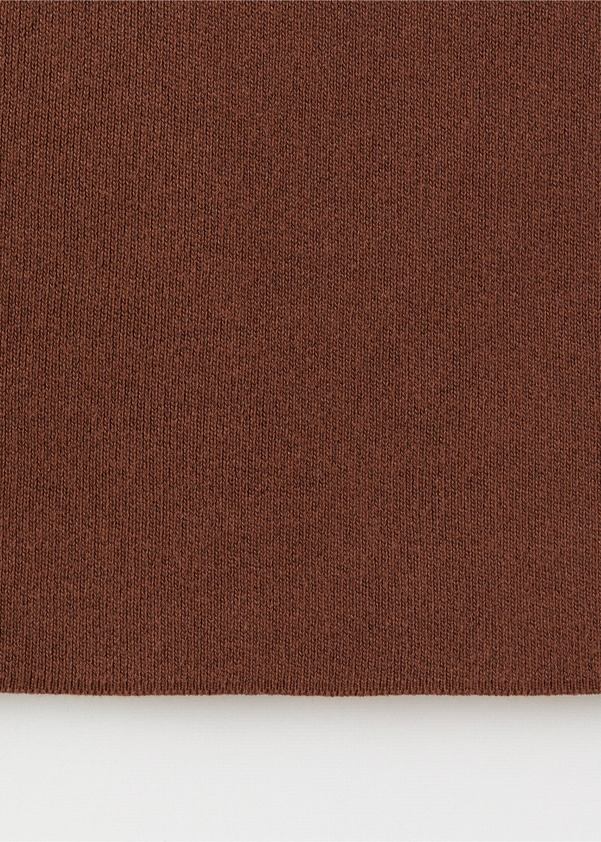 Short-sleeved fine-knit sweater - Details of the article 0, Brown. Ref: 17074129-00.