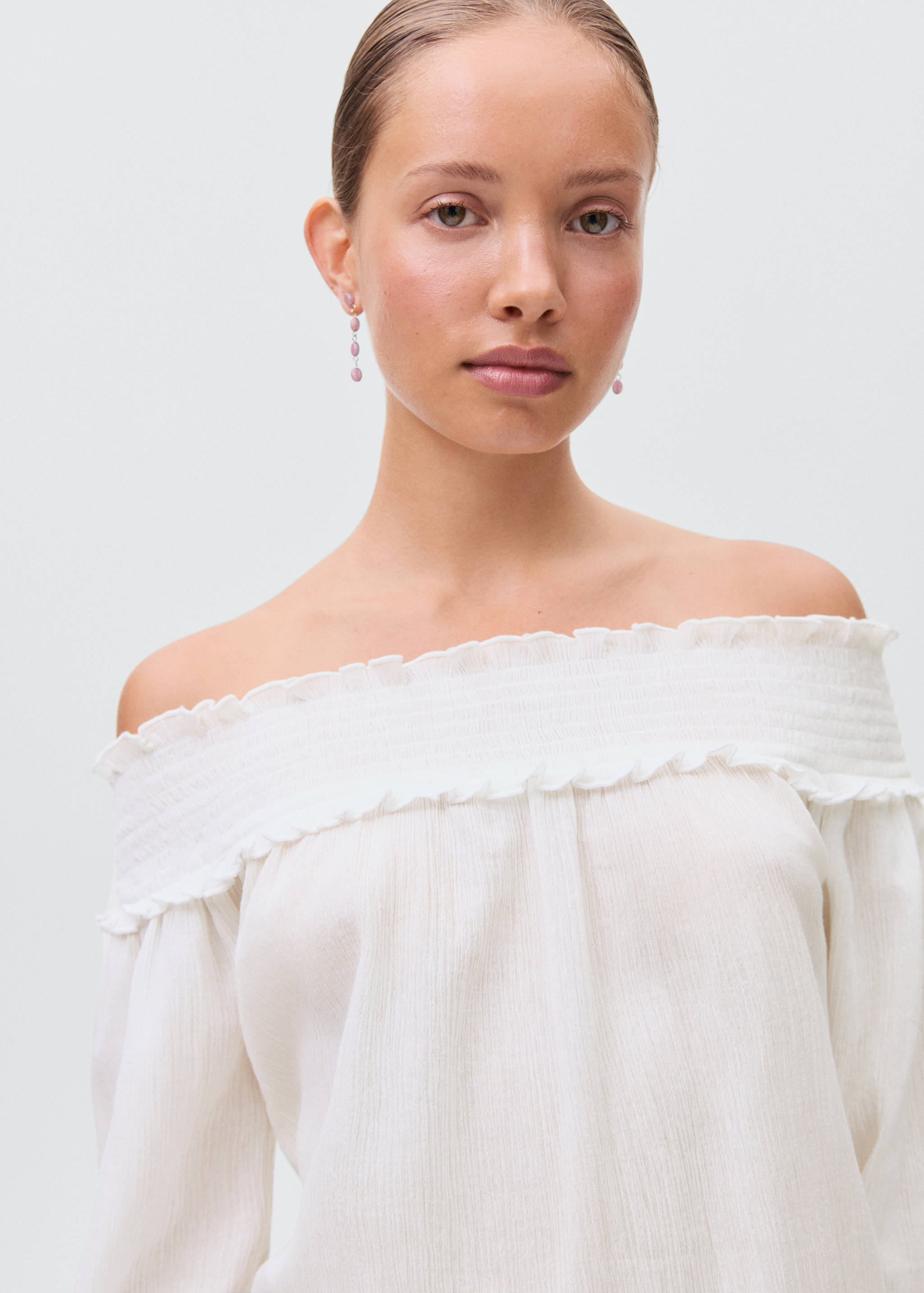 Blouse bustier empiècement froncé - Détail de l'article 1
