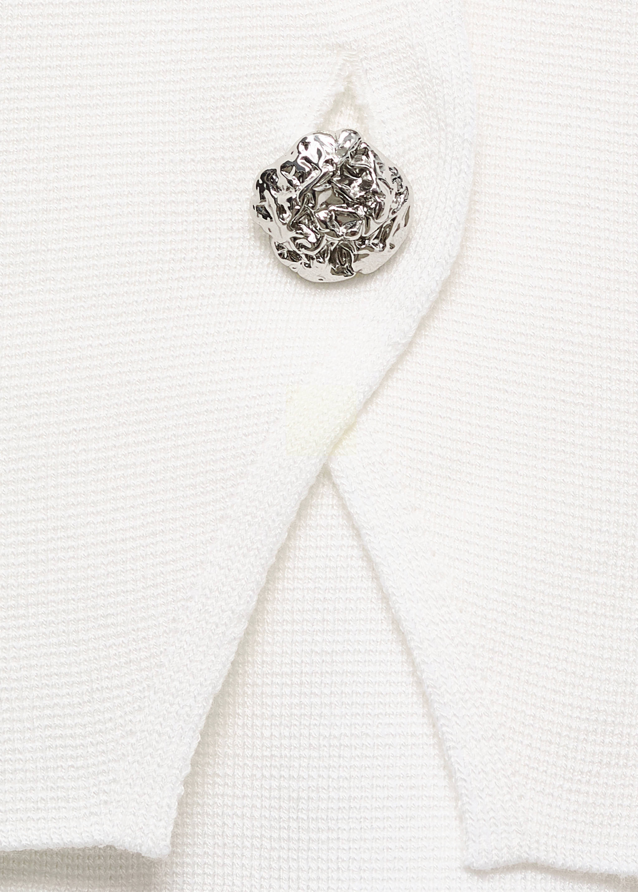 Knitted cardigan with jewel button - Details of the article 0