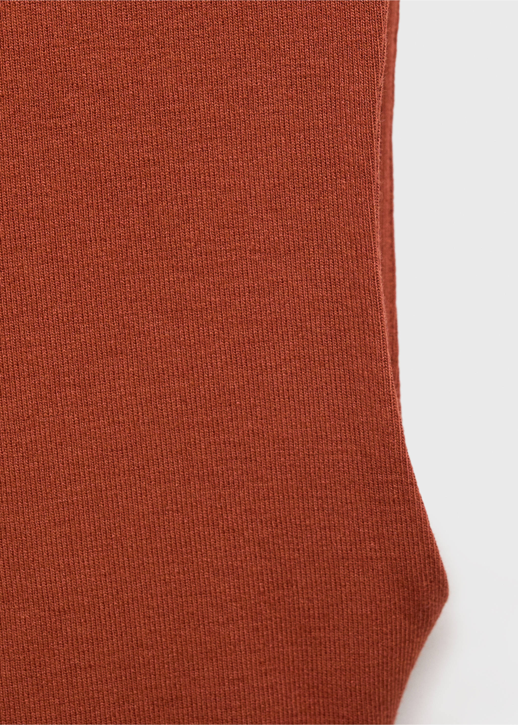 Ruched fitted top - Details of the article 0, Russet. Ref: 17074140-00.
