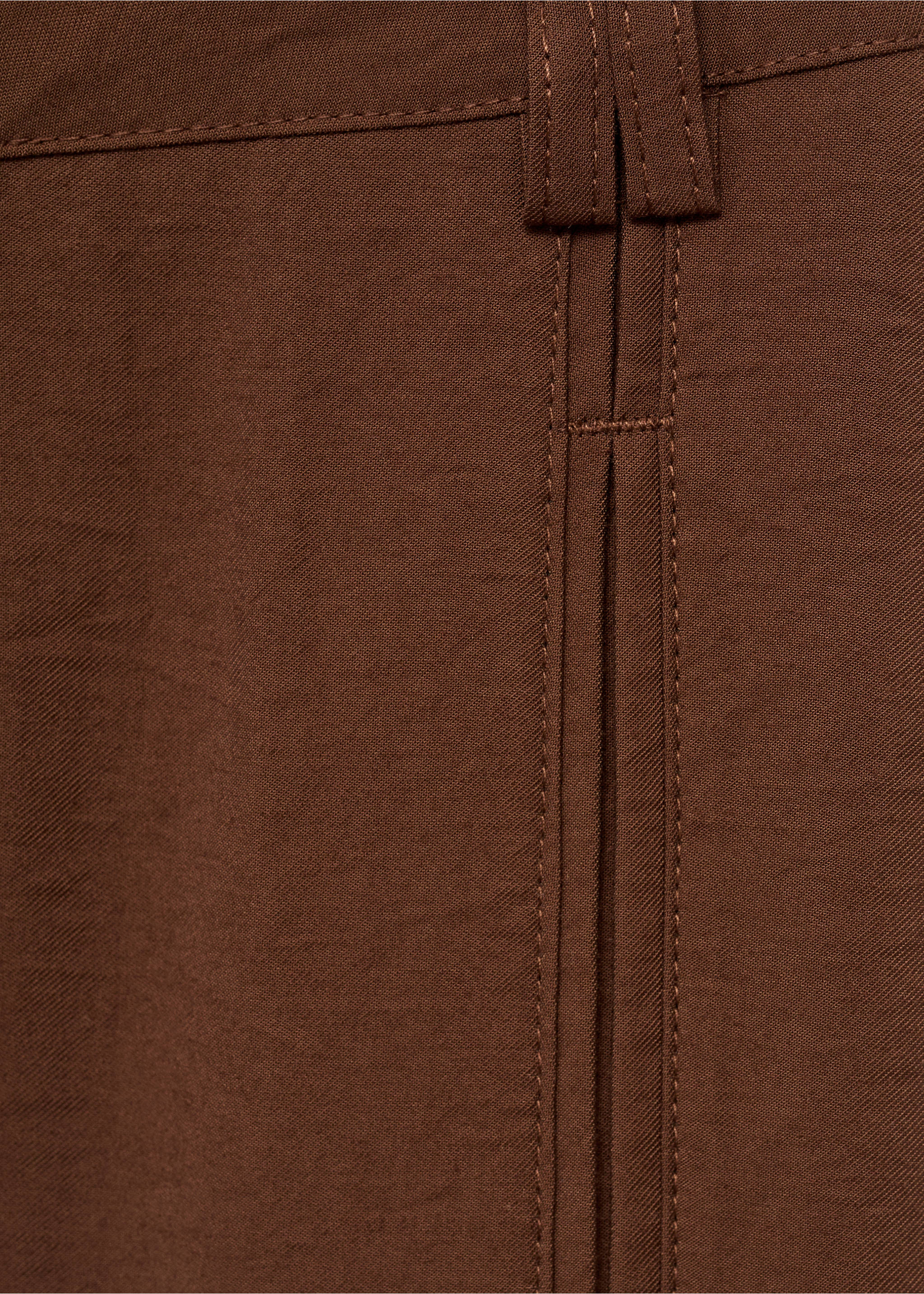 Pantalon droit pinces - Détail de l'article 0, Marron. Ref: 17074142-00.