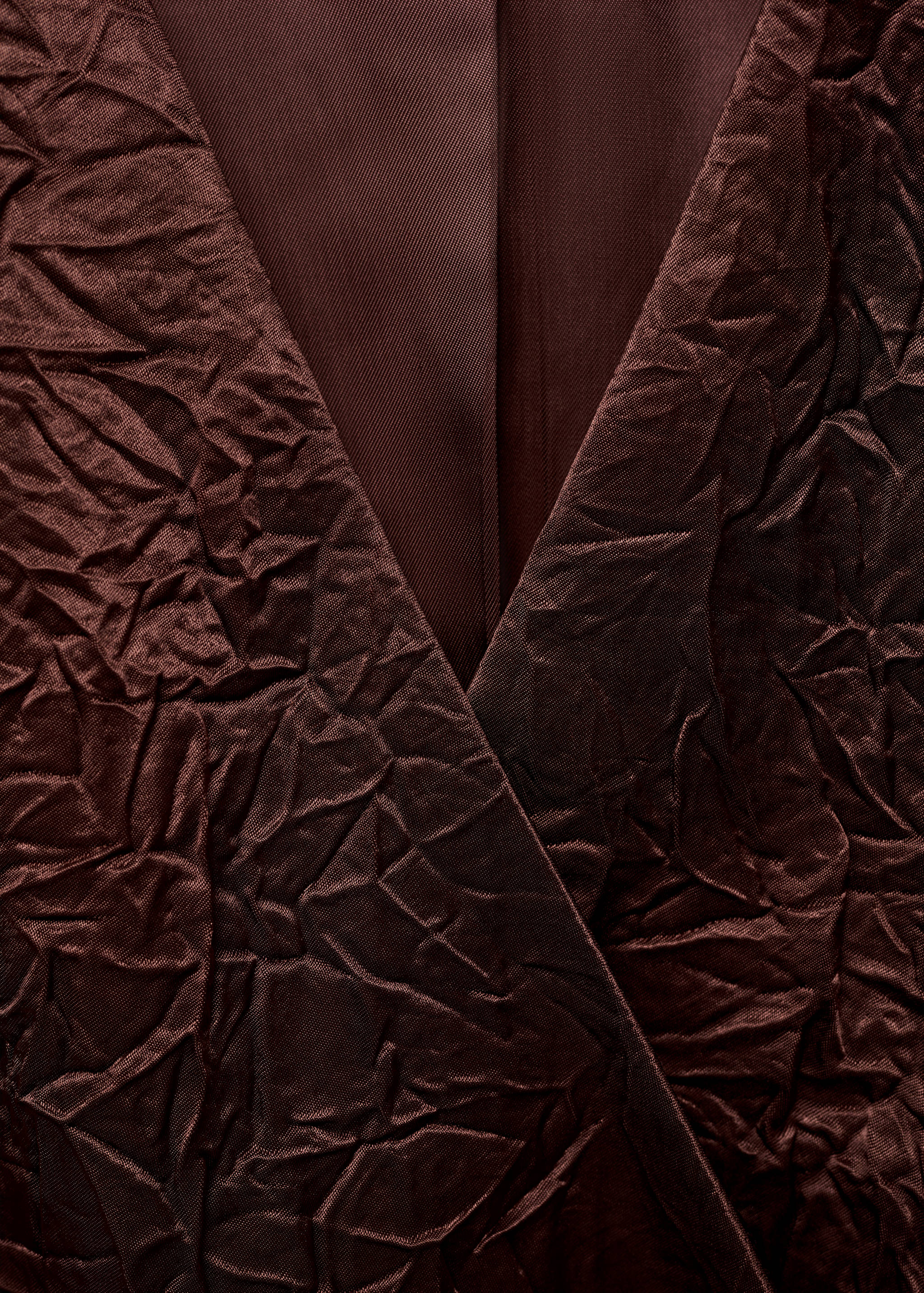 Double-breasted crinkled-effect waistcoat - Details of the article 0