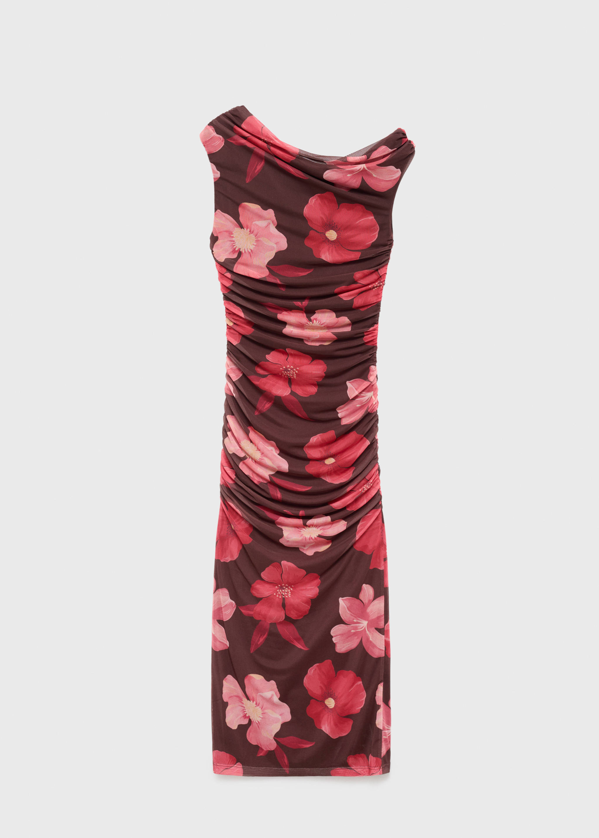 Asymmetrisches Kleid mit Blumenmuster - Artikel ohne Model