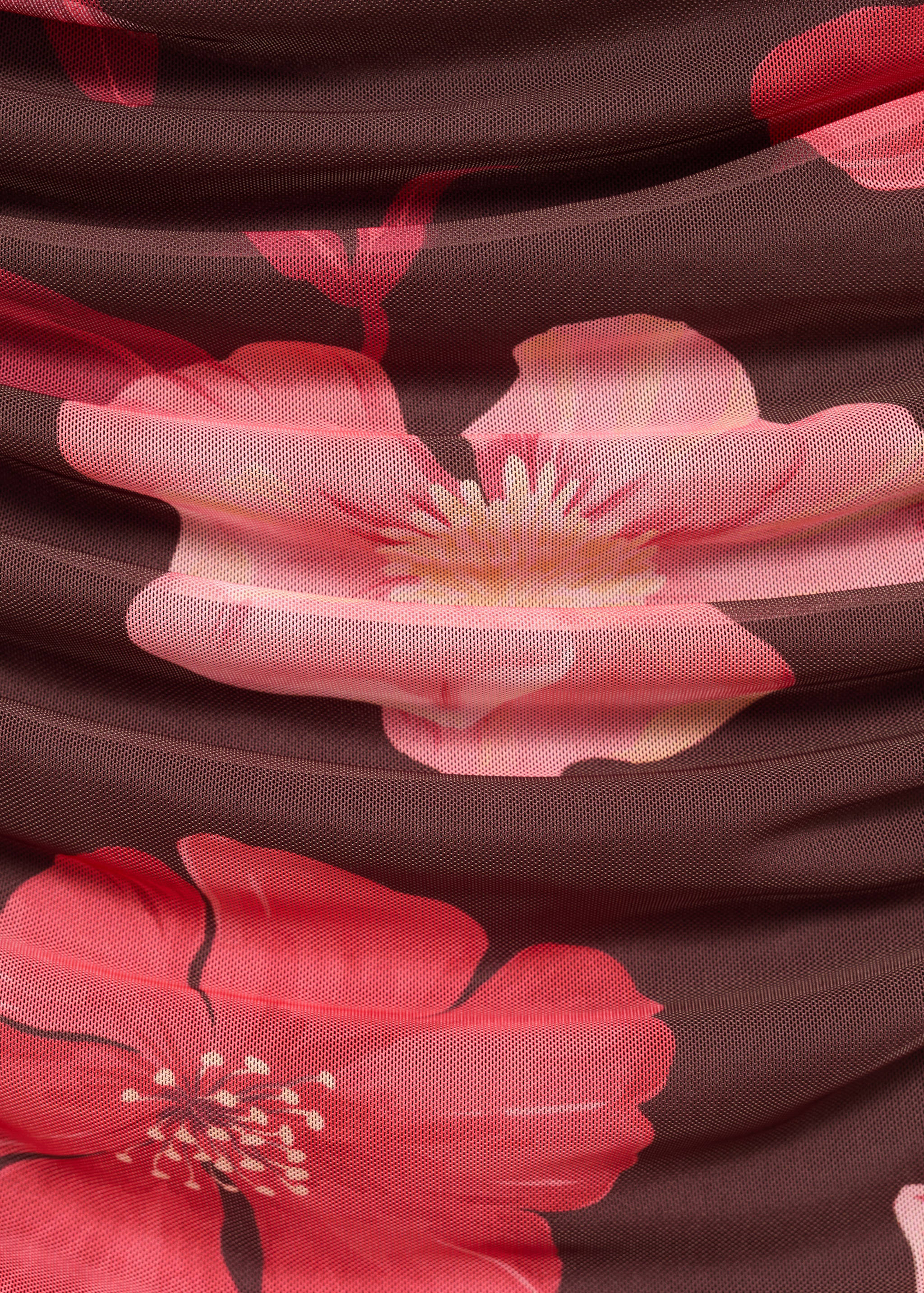 Asymmetrisches Kleid mit Blumenmuster - Detail des Artikels 0
