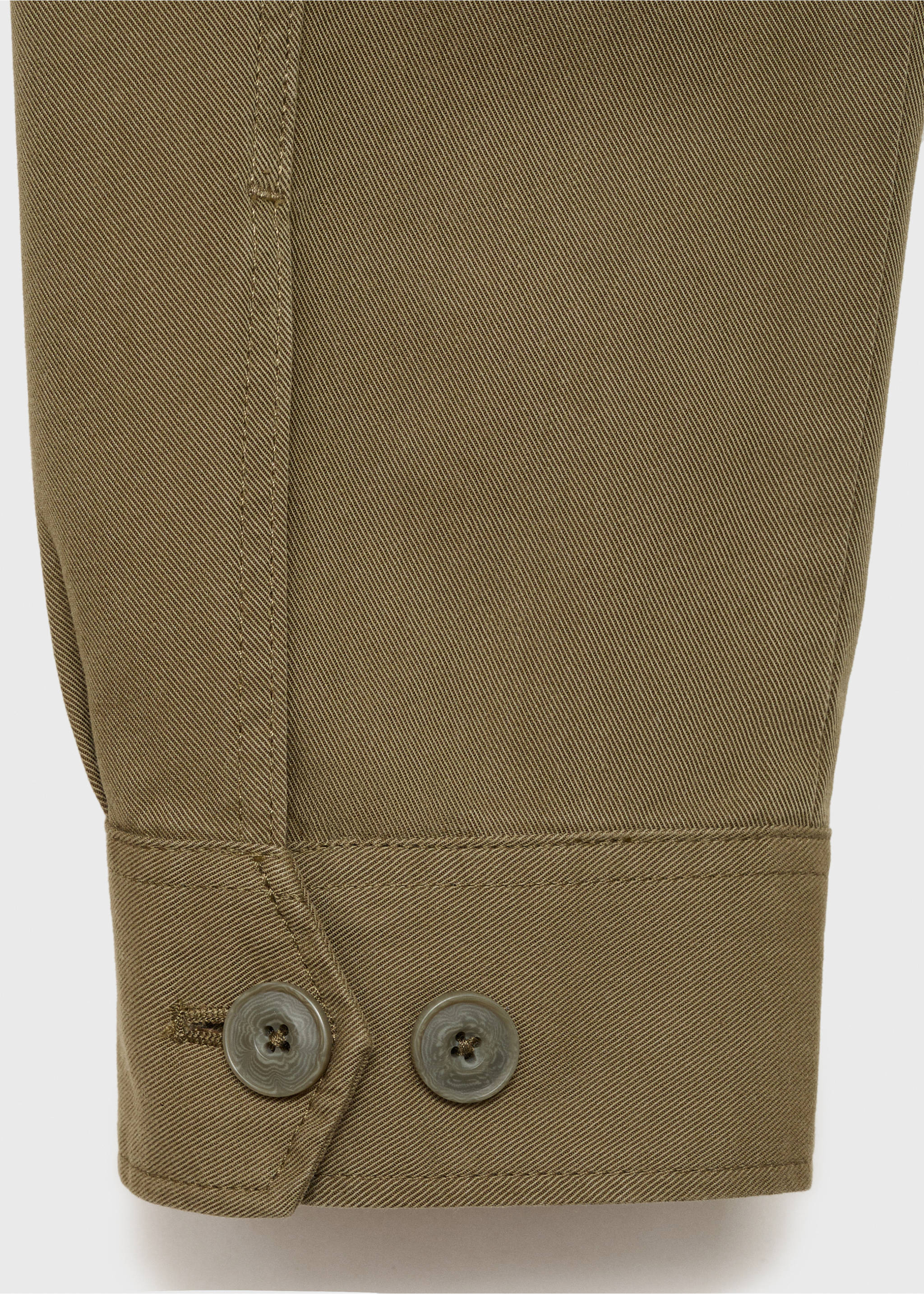 Chaqueta algodón lyocell bolsillos - Detalle del artículo 0, Khaki. Ref: 17074404-00.